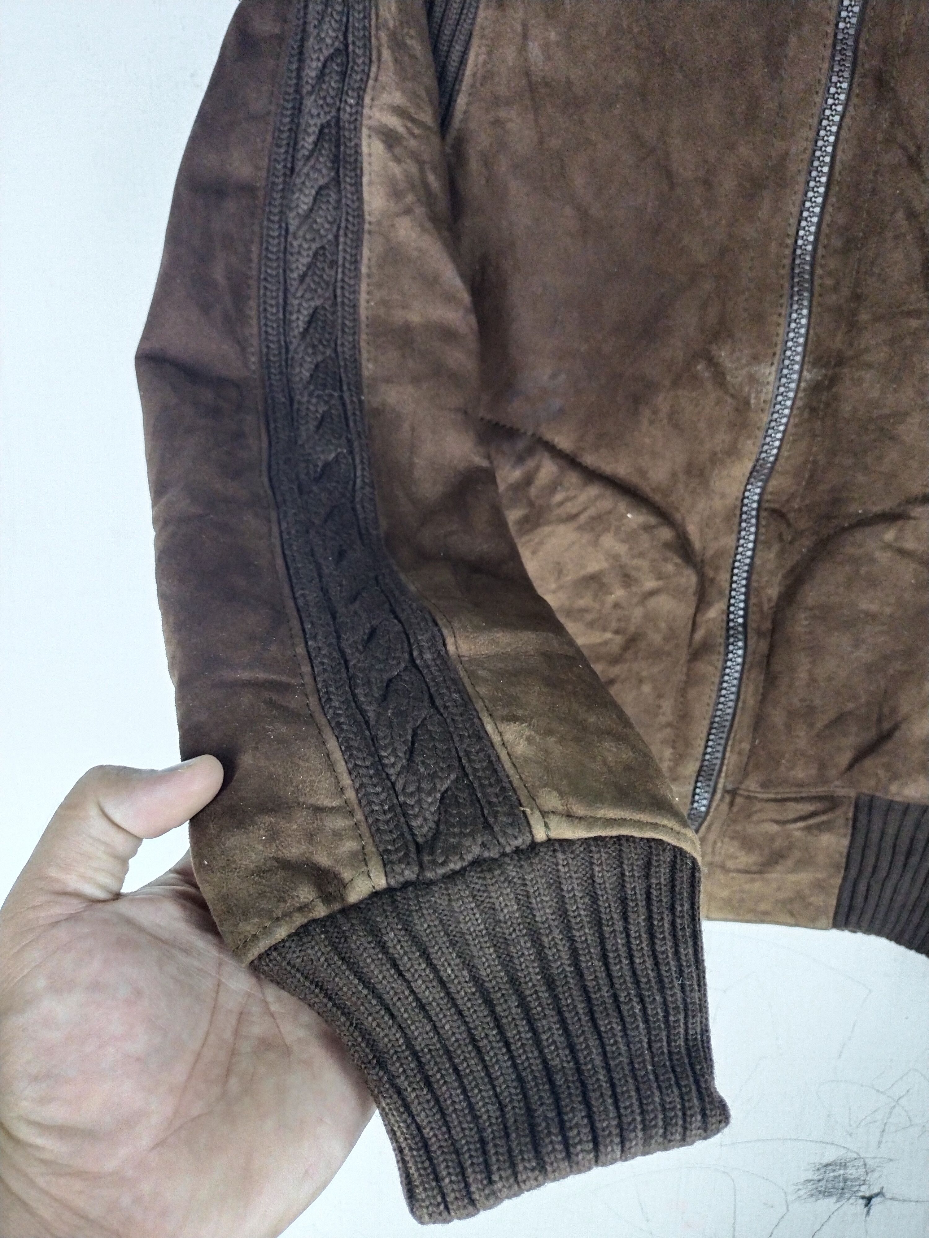 Leather Vtg Suntuso Canon Natural Leather Knit Fashion Spain Jacket Size US M / EU 48-50 / 2 - 10 Thumbnail