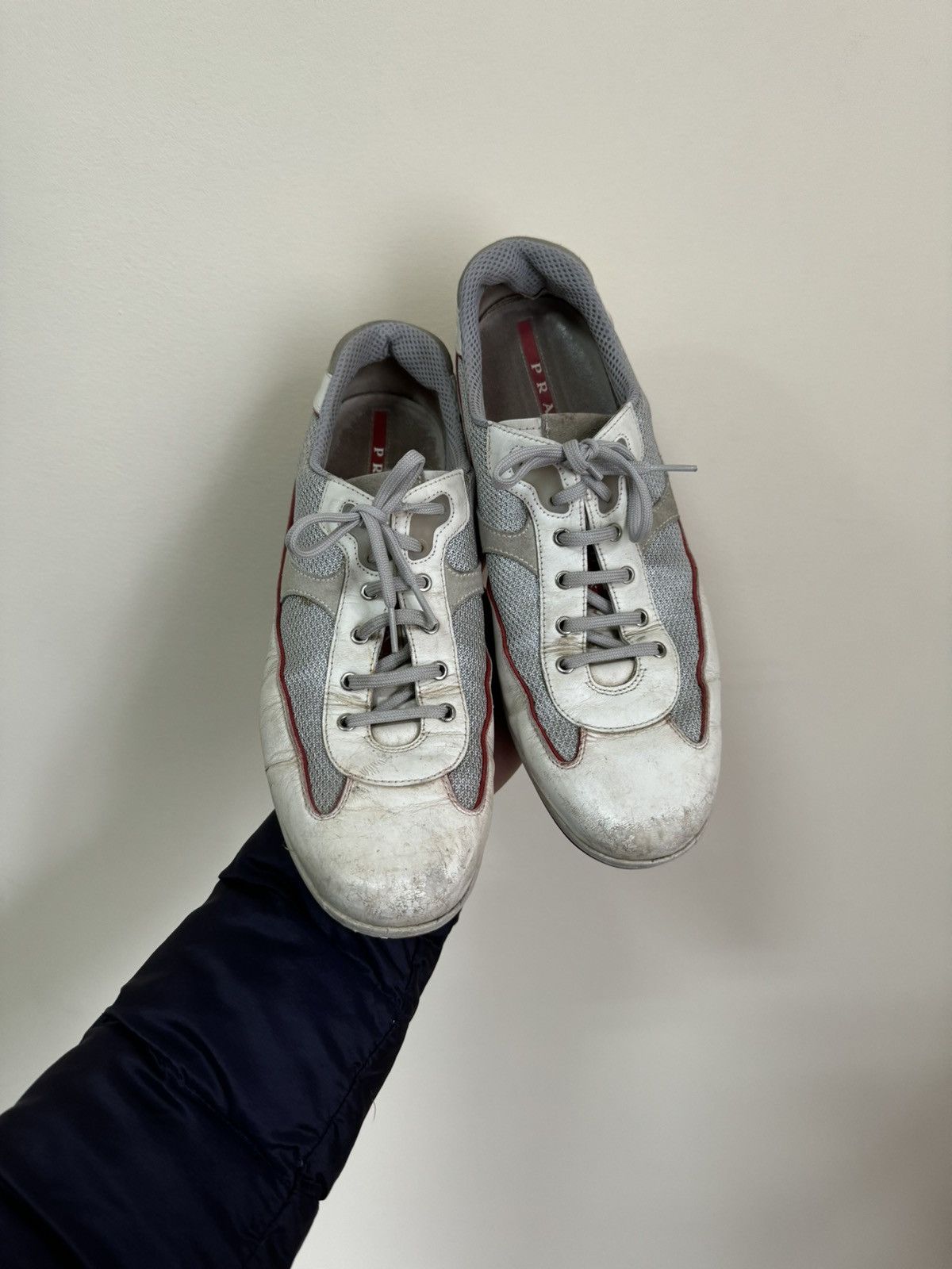 Prada Prada Vintage Leather Dirty Sneakers Size US 7 / EU 40 - 3 Thumbnail