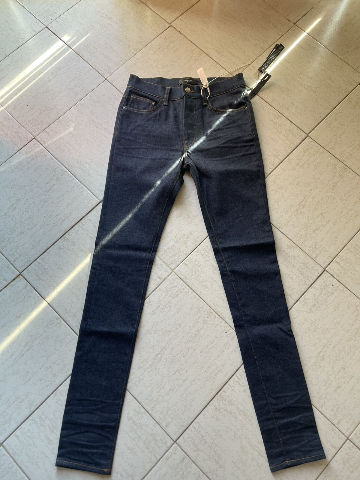 Amiri Amiri jeans skinny stacked dark navy Size US 31 - 2 Thumbnail