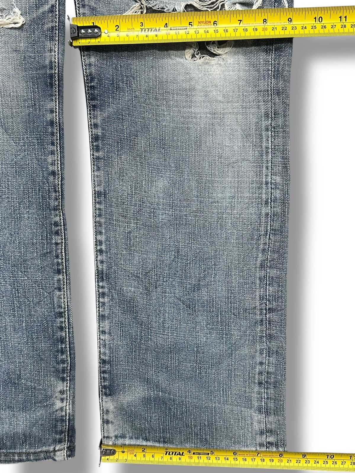 Japanese Brand GILHEART Distressed Japan Denim Straight Jeans With Faded Size US 33 - 22 Thumbnail