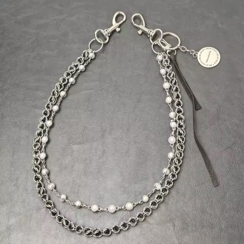 Japanese Brand × Jewelry 2 layer Natural Echo Black Pearl WalletChain 🖤 Size ONE SIZE - 1 Thumbnail