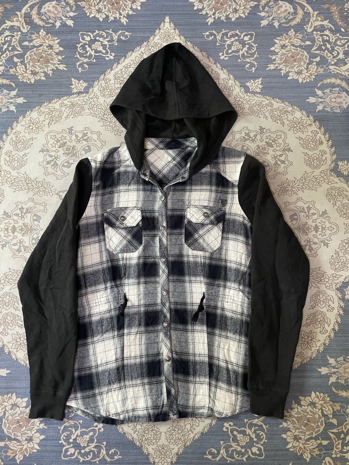 Vintage Vintage Harley Davidson Flannel plaids hooded embroidery szM Size M / US 6-8 / IT 42-44 - 3 Thumbnail