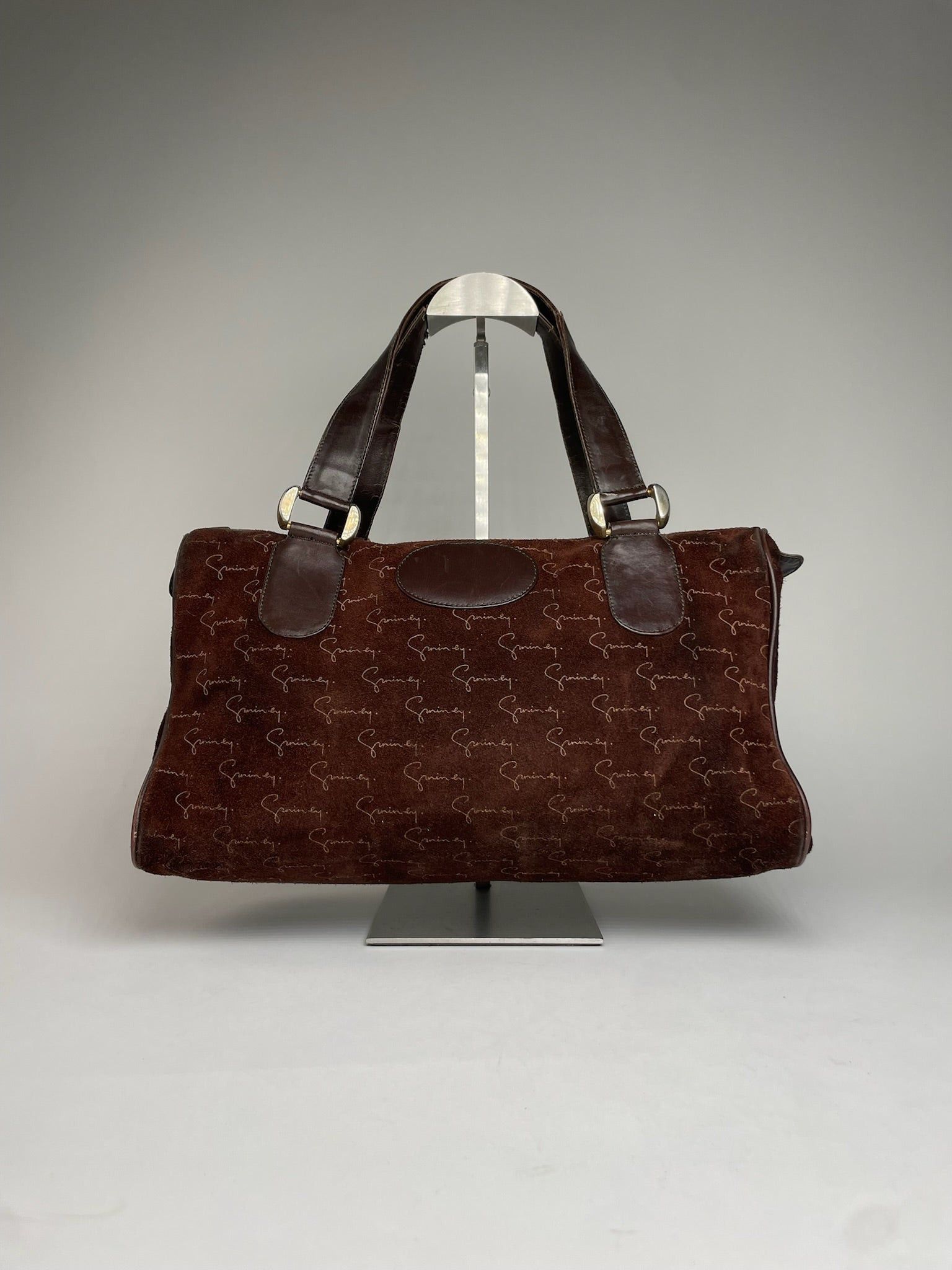 Givenchy Vintage Suede Monogram Handbag Brown Size ONE SIZE - 1 Thumbnail