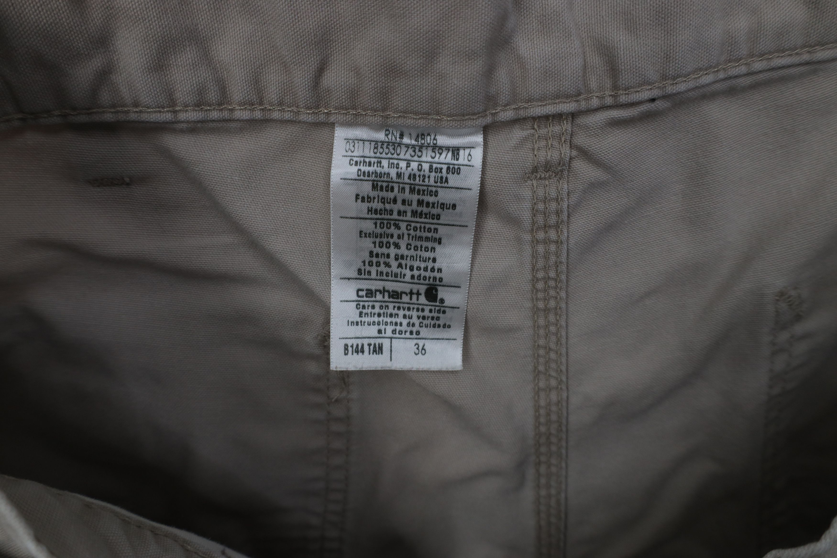 Carhartt Vintage Y2K Carhartt Above Knee Relaxed Fit Shorts Beige Size US 36 / EU 52 - 10 Thumbnail