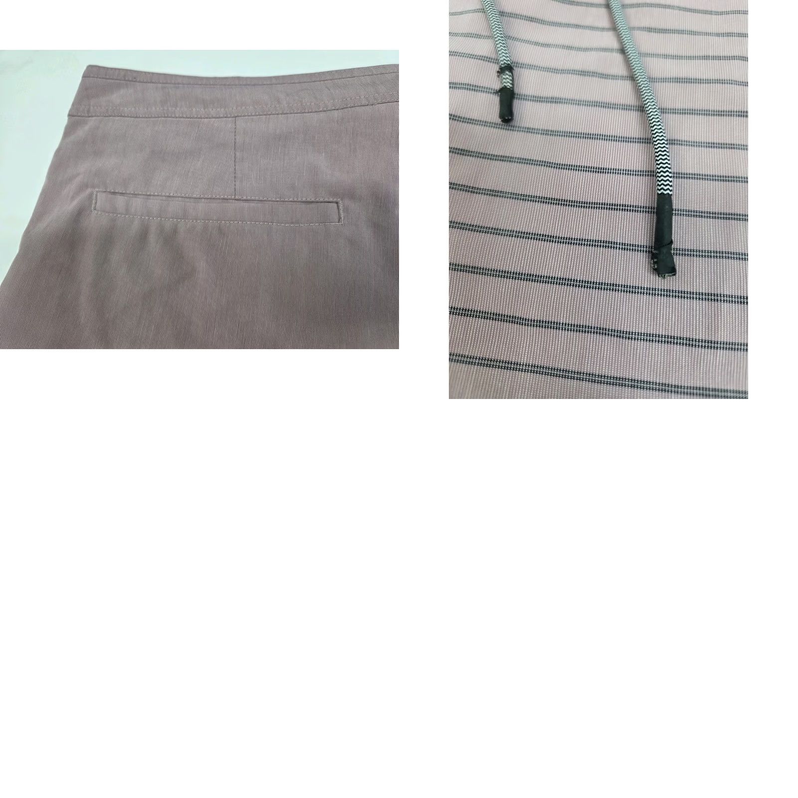 RVCA RVCA Mens Board Shorts 38 Striped Drawstring Back Pocket Zip Lavender/Grey Beach Athleisure Mens Bottom Size US 38 / EU 54 - 8 Thumbnail