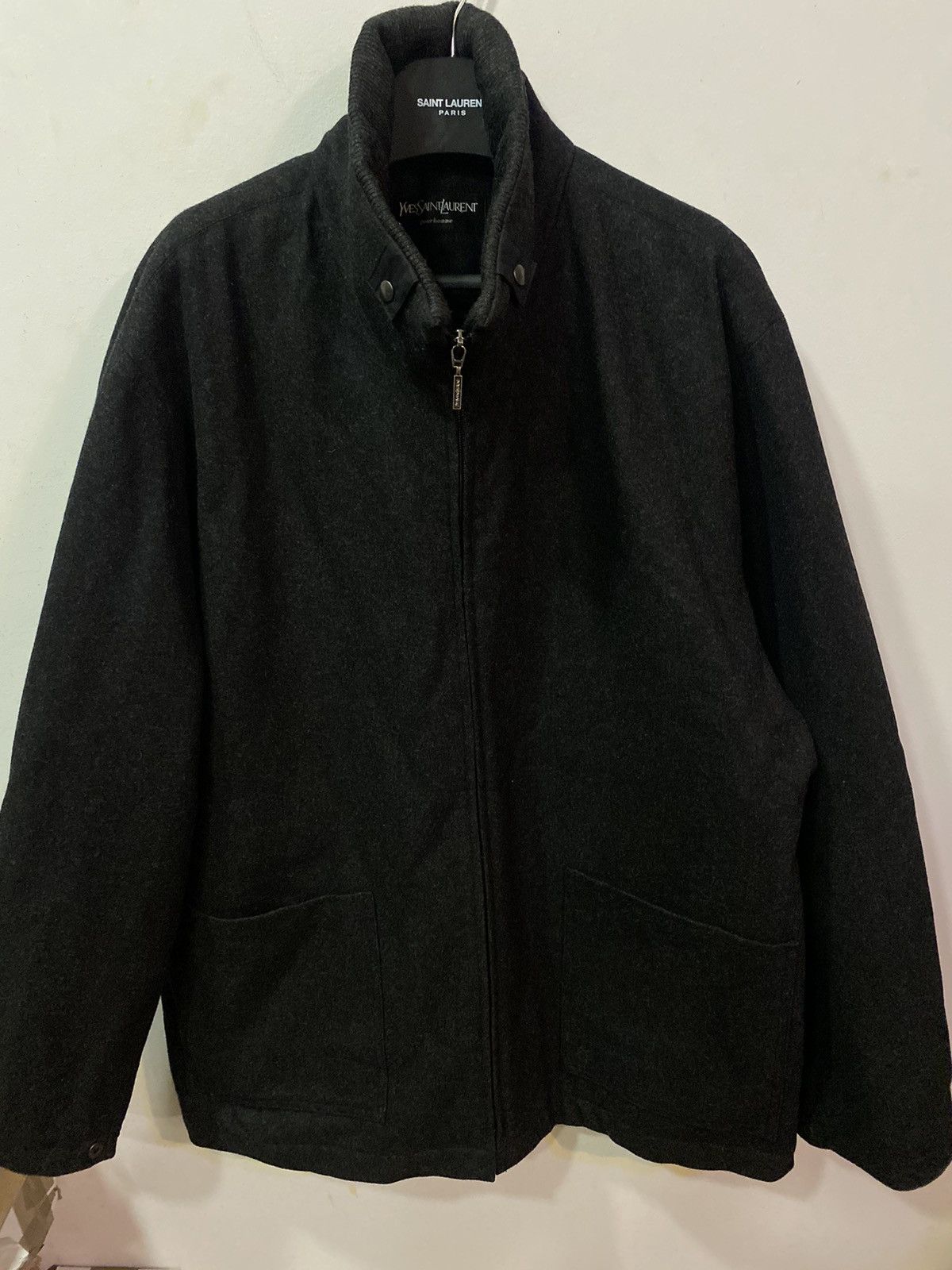 Yves Saint Laurent 90s Wool YSL Jacket Soft YSL Coat Short Size US XL / EU 56 / 4 - 10 Thumbnail