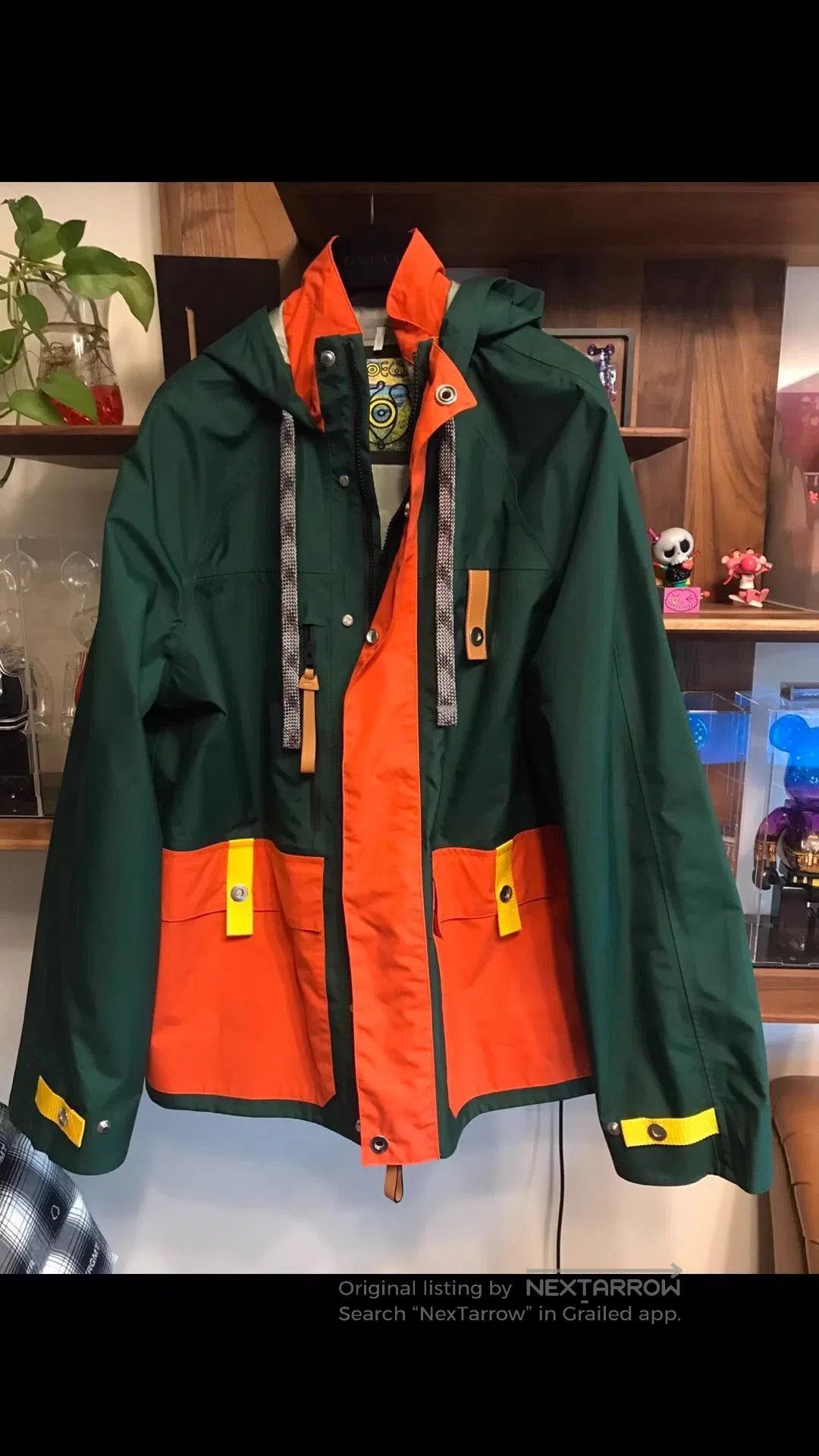 Loewe Green Colorblock Light Jacket with Hood. Size US M / EU 48-50 / 2 - 1 Thumbnail
