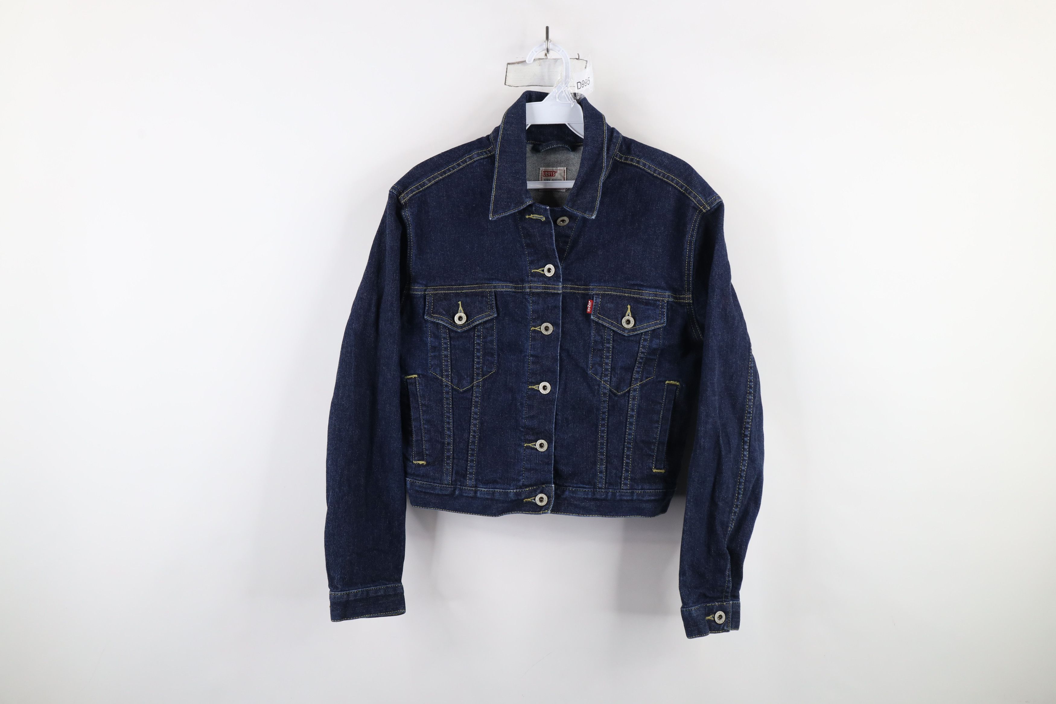 Levi's × Vintage Vintage Y2K 2000 Levis Denim Jean Trucker Jacket Blue Size S / US 4 / IT 40 - 1 Thumbnail
