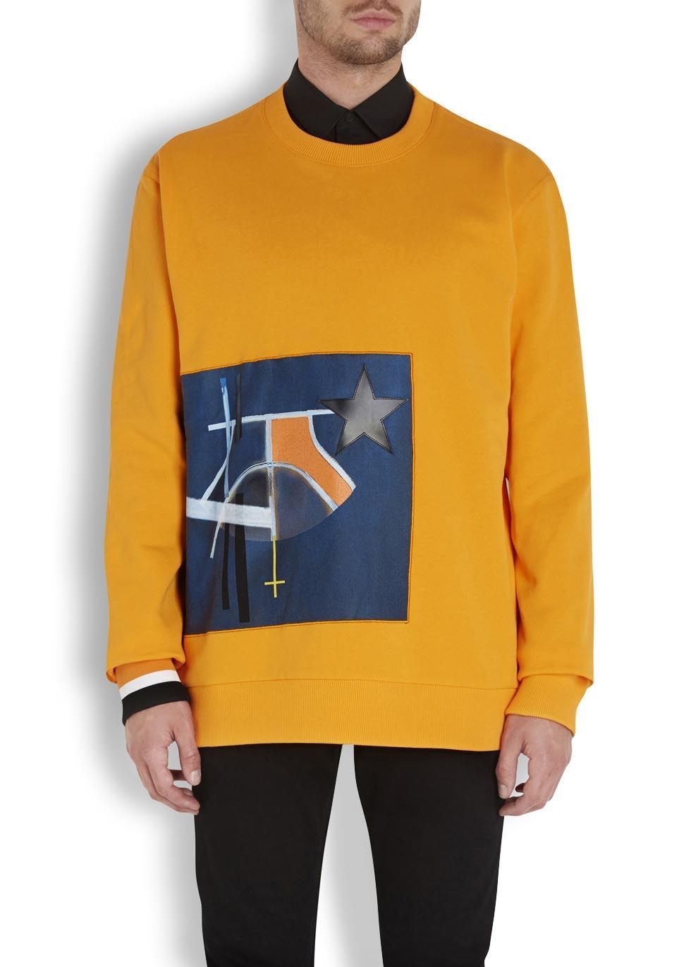 Givenchy Orange Star Basketball Pitch Oversized Sweatshirt Size US XS / EU 42 / 0 - 2 Thumbnail
