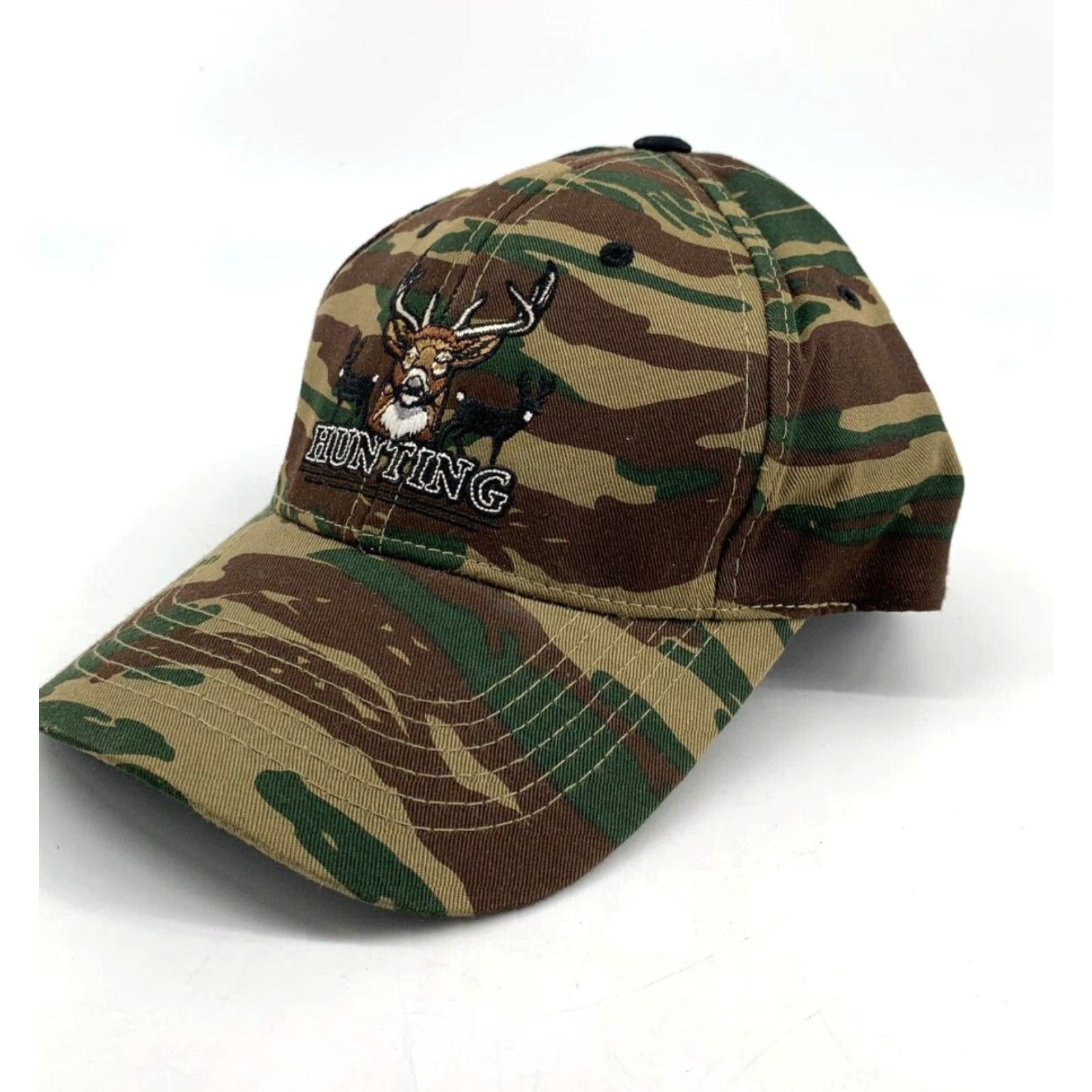 Vintage Captivating Headgear Men's Green Hunting Camouflage Adjustable Baseball Hat Size ONE SIZE - 2 Thumbnail