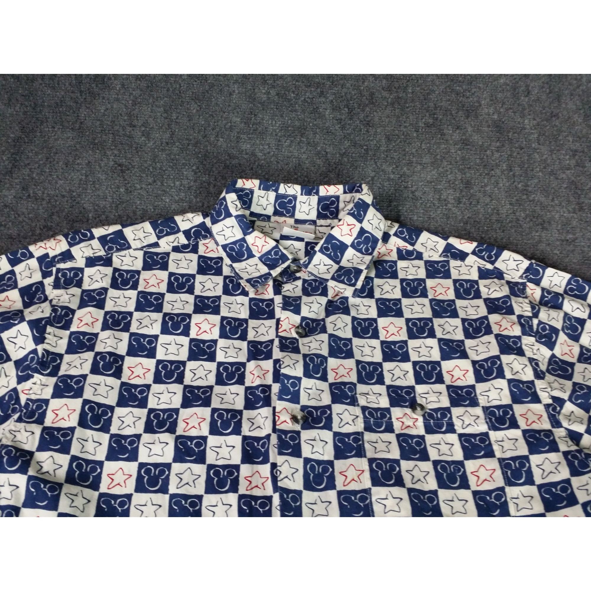 Disney Vintage Disney Store Patriotic Mickey Mouse Button Up Shirt Size US S / EU 44-46 / 1 - 2 Thumbnail