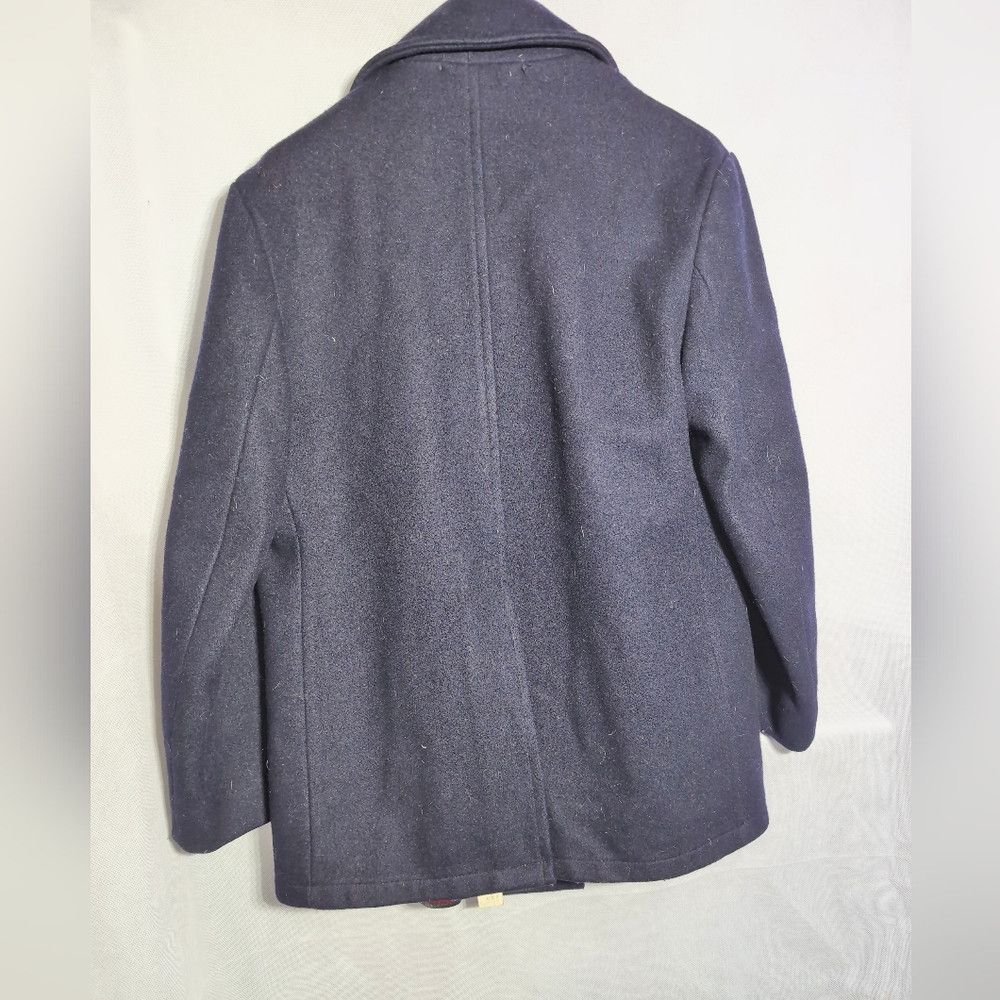 Woolrich Woolen Mills Vintage Woolrich Wool Men's Navy Peacoat Sz 40 Leather Tag Size US M / EU 48-50 / 2 - 4 Thumbnail