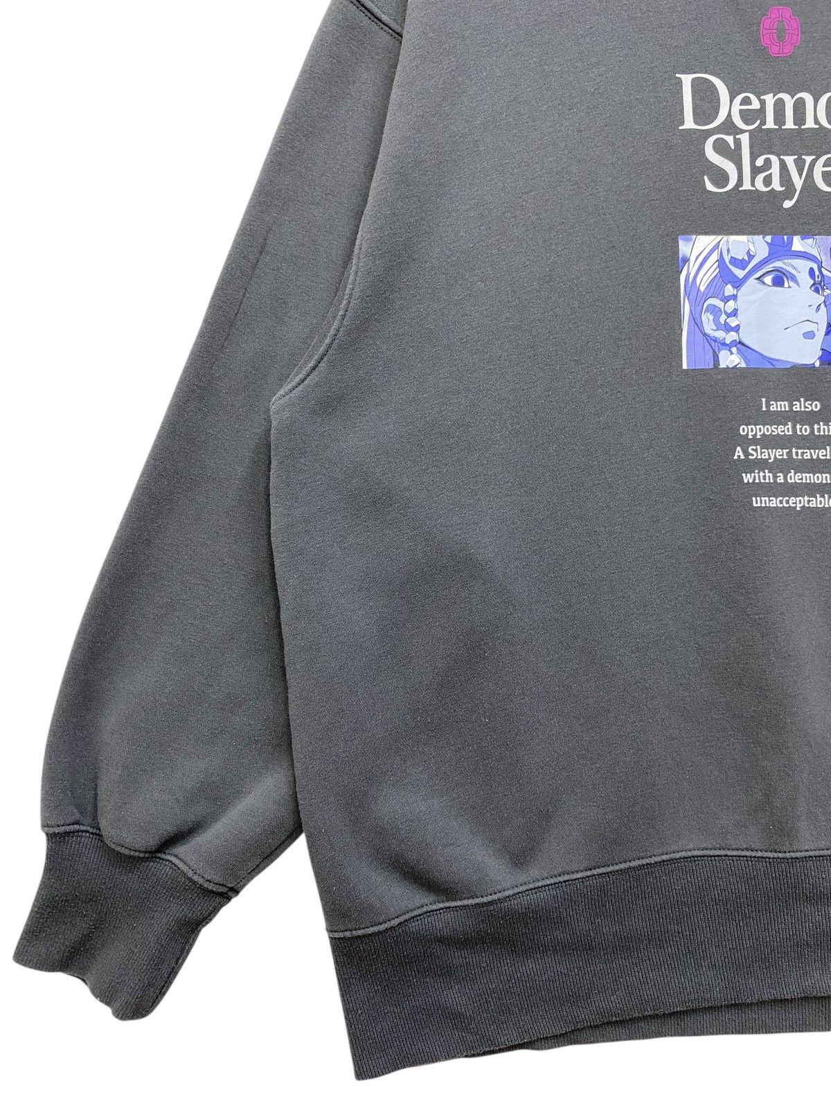 Anime Cartoon Demon Slayer Distressed Sweatshirt Pullover Size XL Size US XL / EU 56 / 4 - 4 Thumbnail