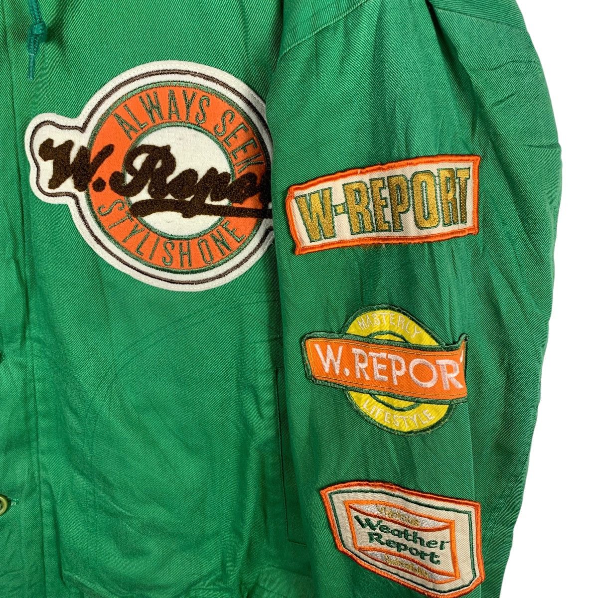 Weather Report WEATHER REPORT Embroidered Logo Green Hooded Bomber Jacket Size US M / EU 48-50 / 2 - 5 Thumbnail