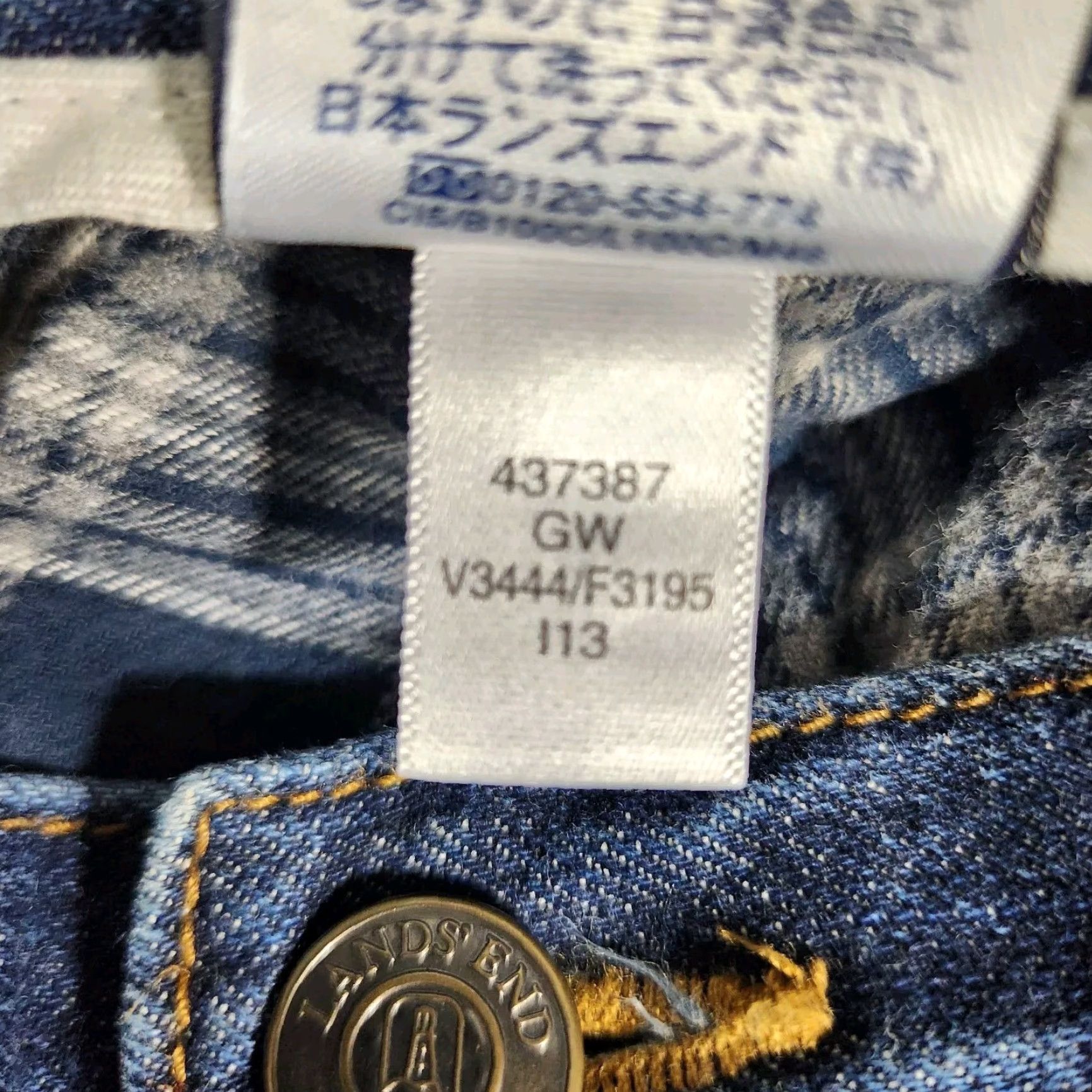 Lands' End Lands' End Mens Jeans Comfort Waist Flannel-Lined Tapered Leg 38x29 Blue Denim 5-Pocket Regular Rise Mid Zipper Size US 38 / EU 54 - 8 Thumbnail
