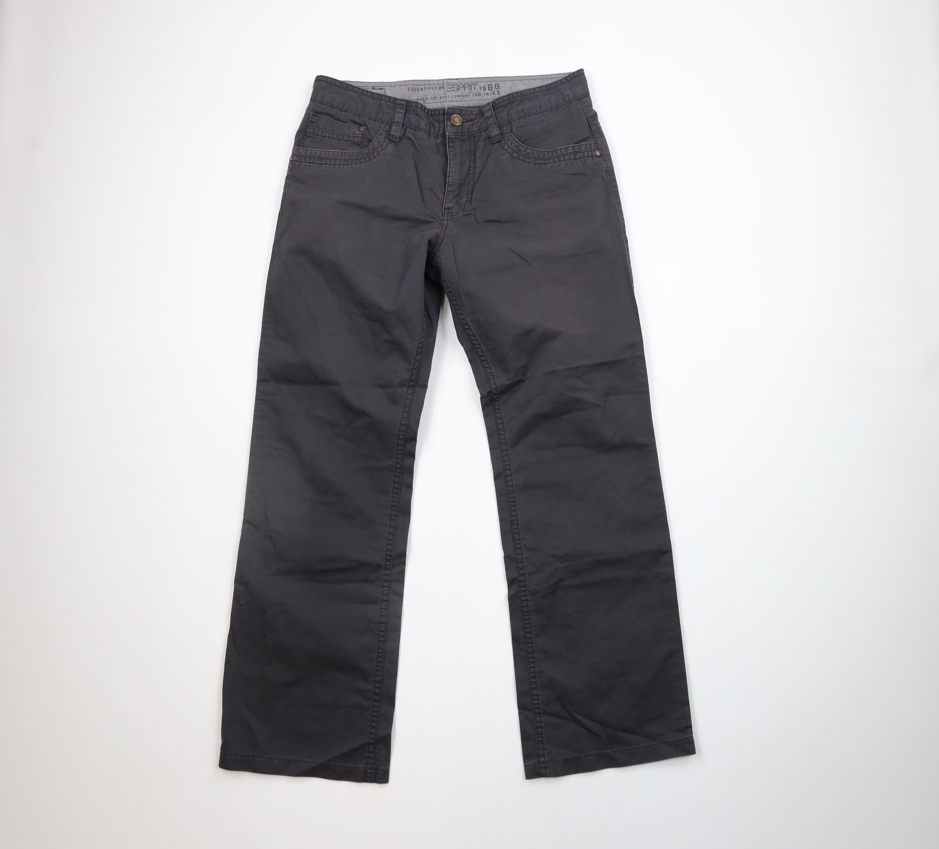 Esprit × Vintage Vintage 90s Esprit Wide Leg Chino Pants Charcoal Gray Size US 32 / EU 48 - 1 Thumbnail
