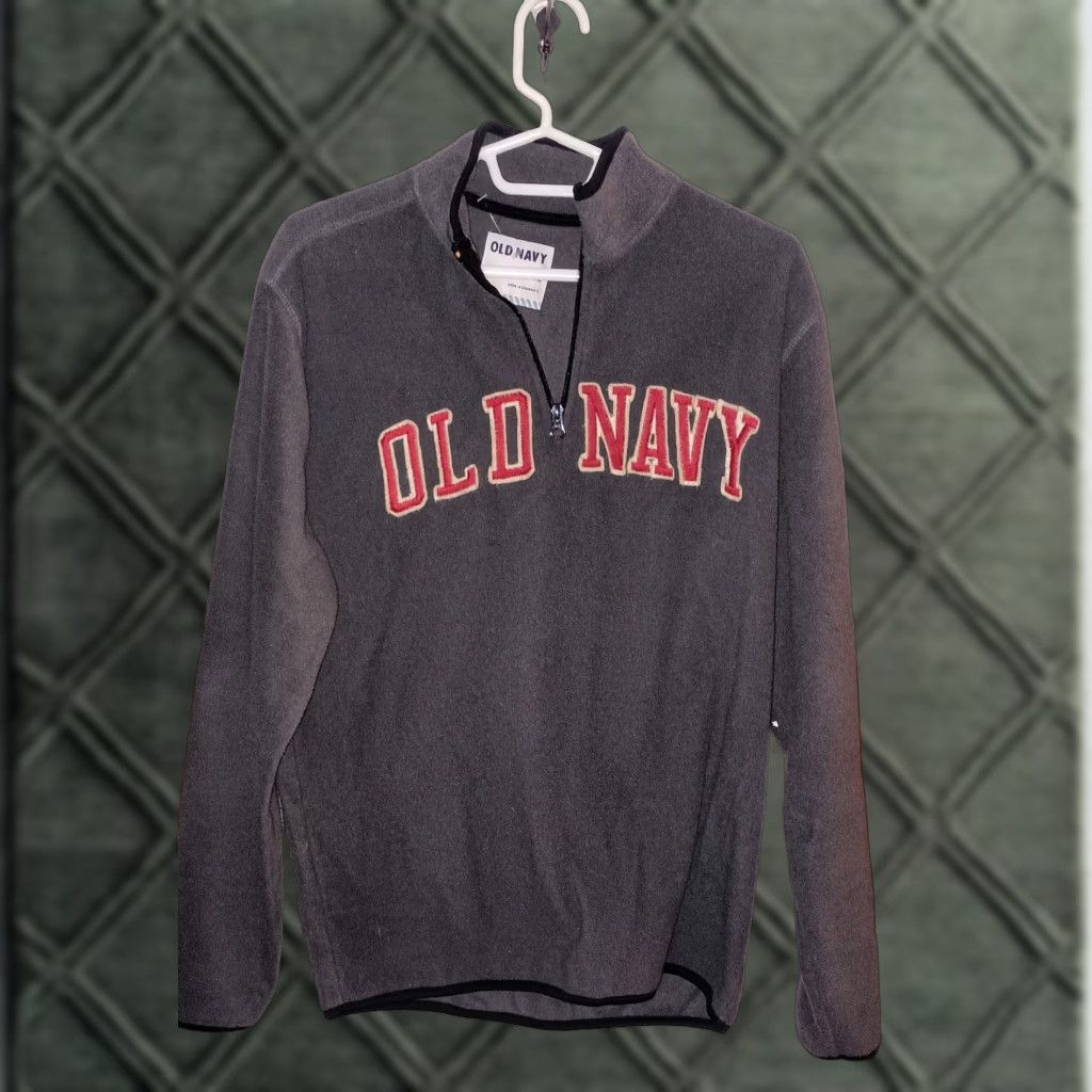 Old Navy VINTAGE Old Navy 1/4 Zip Fleece Sweater Mens Regular M Blue Logo Raised Letters Vintage Outdoor Retro 90s Mens Size US M / EU 48-50 / 2 - 1 Thumbnail
