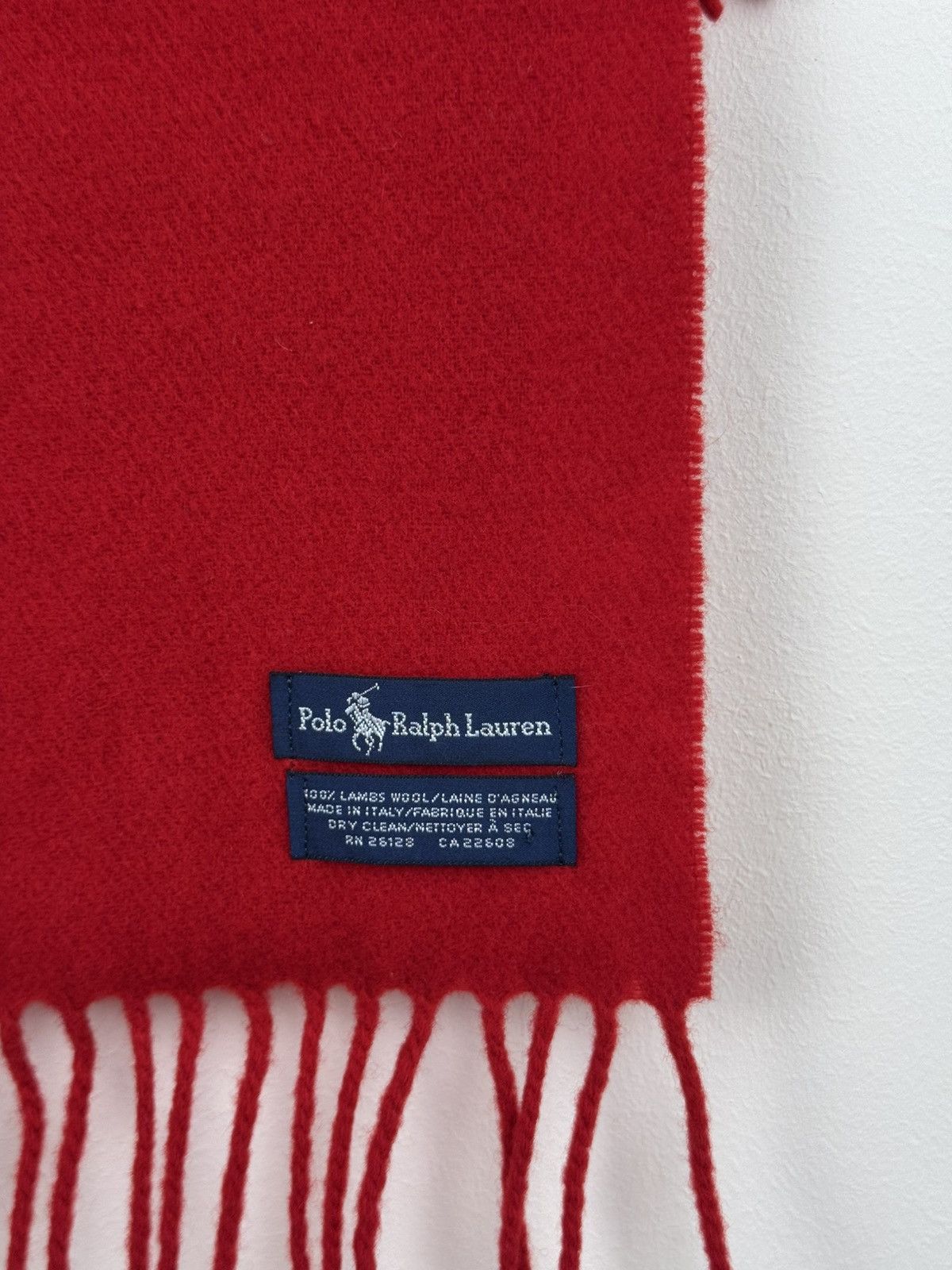 Polo Ralph Lauren Polo Ralph Lauren Scarf Red Luxury Big Pony Lambs Wool Size ONE SIZE - 3 Thumbnail