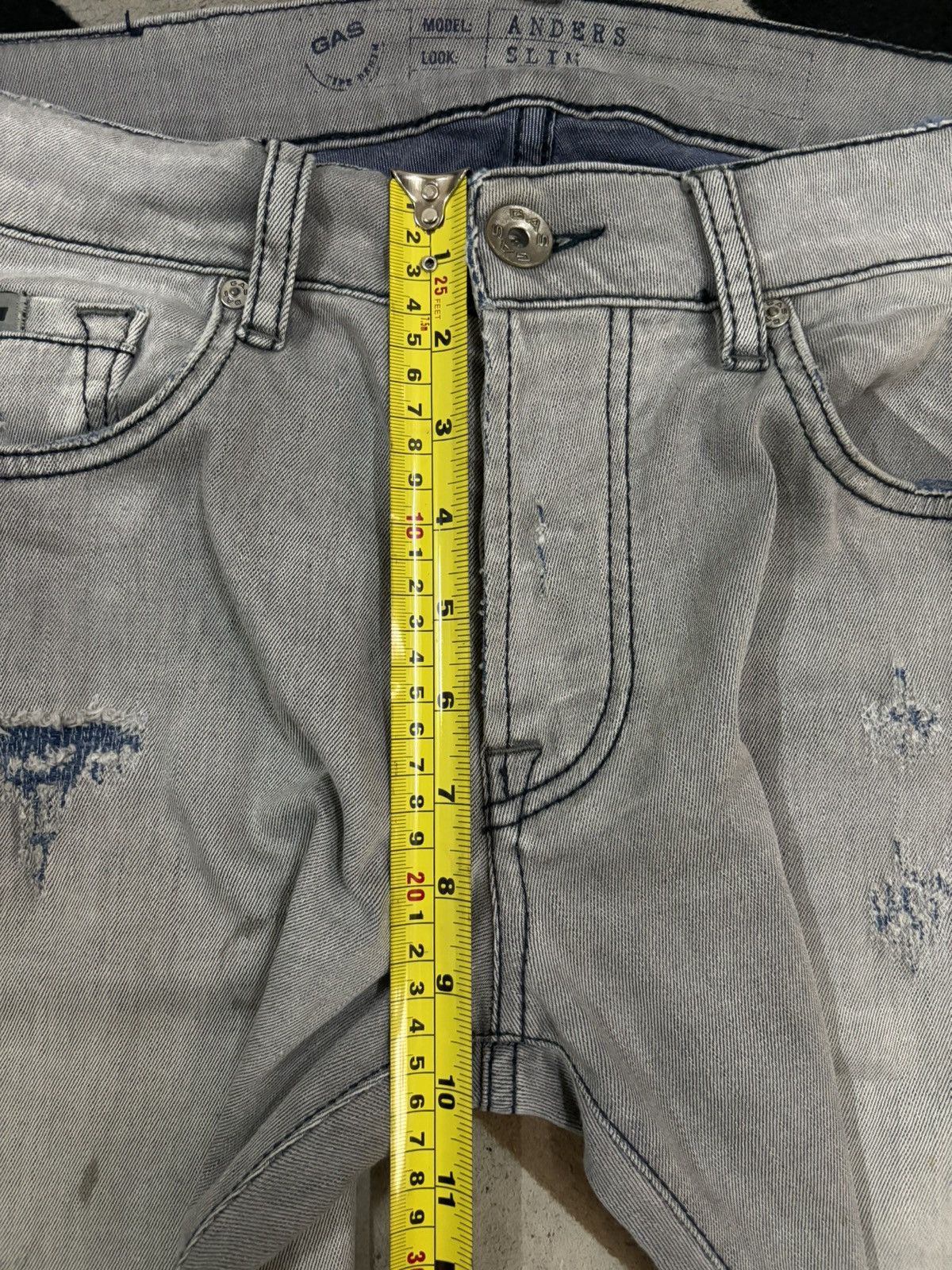 GAS Vintage Gas Anders Faded Patched Distressed Grunge Jeans Size US 33 - 17 Thumbnail