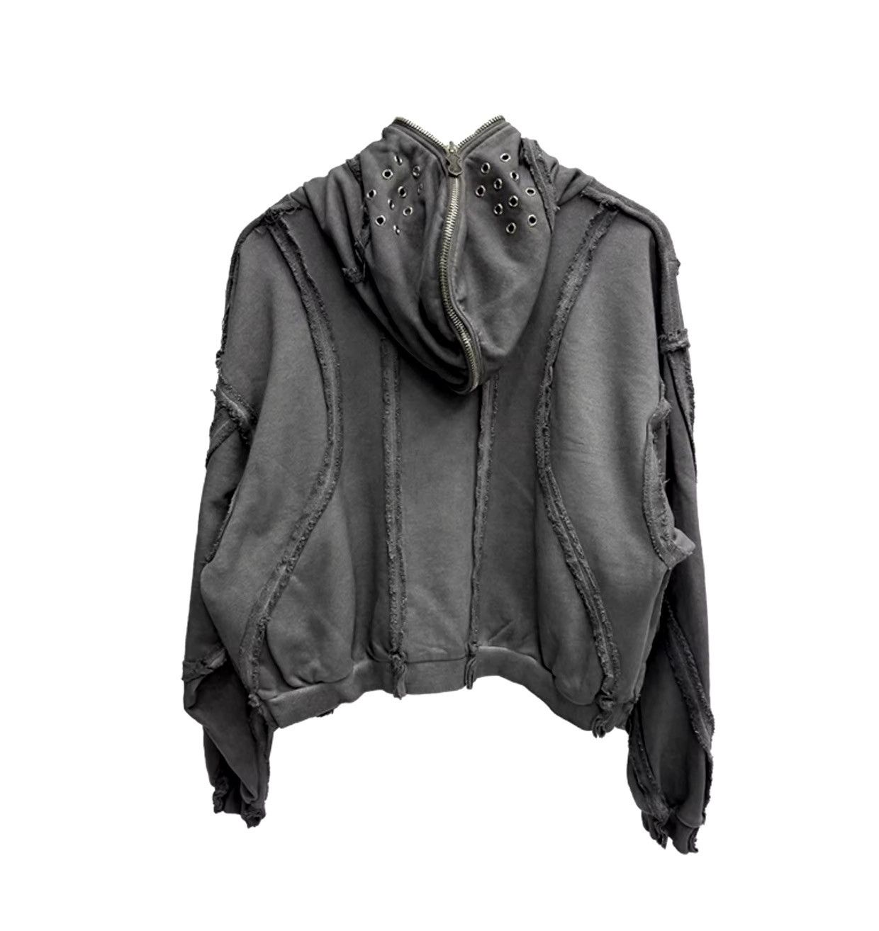 Designer Outdoor Streetwear Design Hole High Street Zipper Hoodie Size US L / EU 52-54 / 3 - 7 Thumbnail