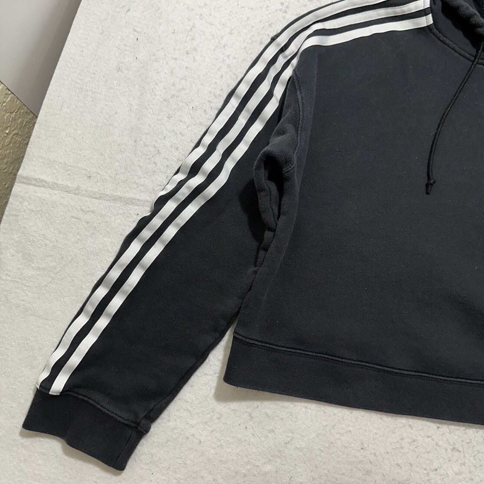 Adidas Adidas Originals Small Cropped Hoodie Black White Sweatshirt Size S / US 4 / IT 40 - 6 Thumbnail