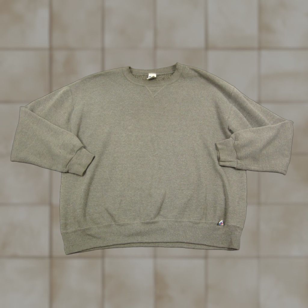Russell Athletic VINTAGE Russell Sweatshirt Mens XL Green 90s Pullover Crew Neck Cotton Fleece Logo Size US XL / EU 56 / 4 - 1 Thumbnail
