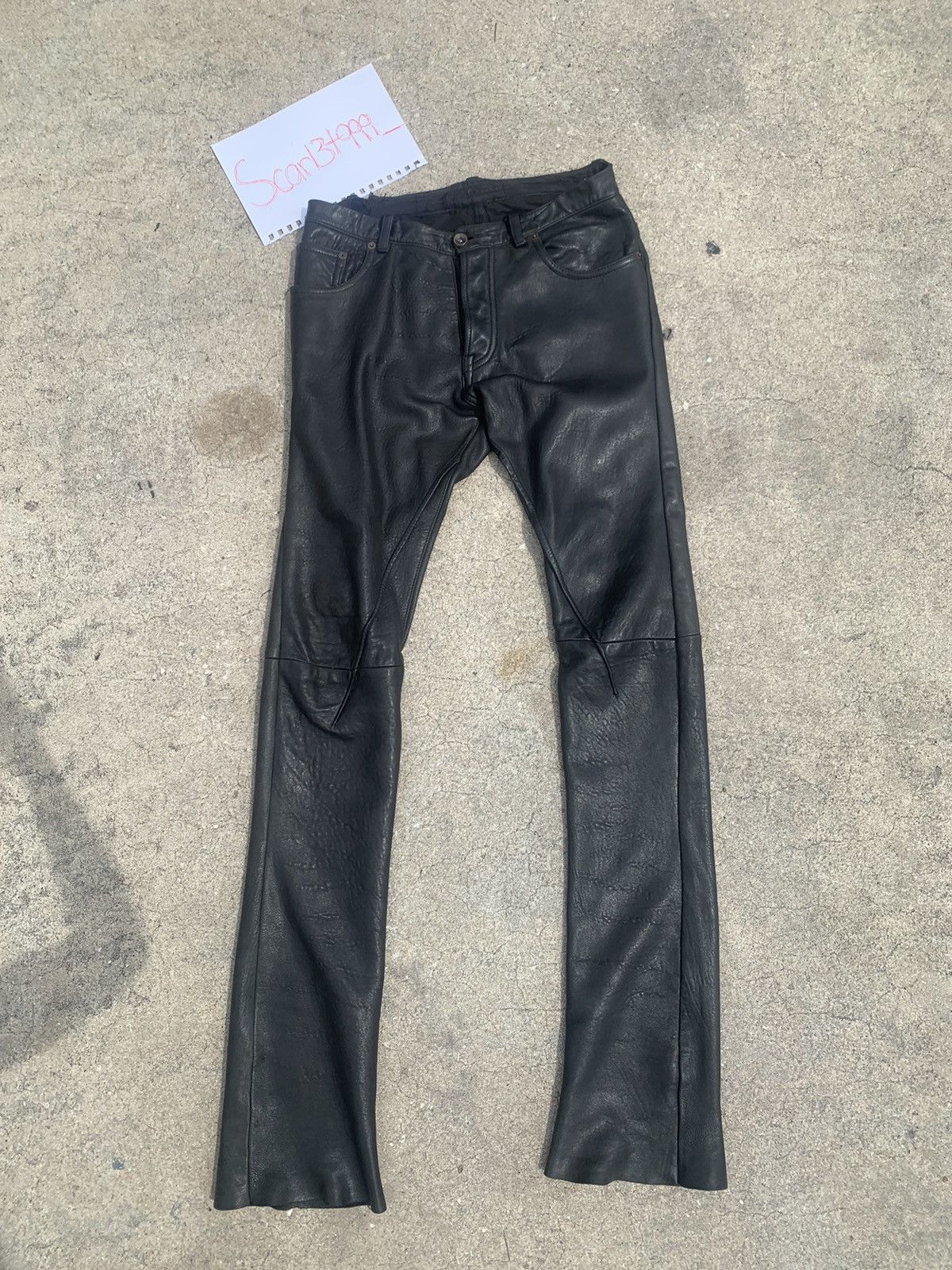 Rick Owens Rick Owens leather pants FW05 | Grailed