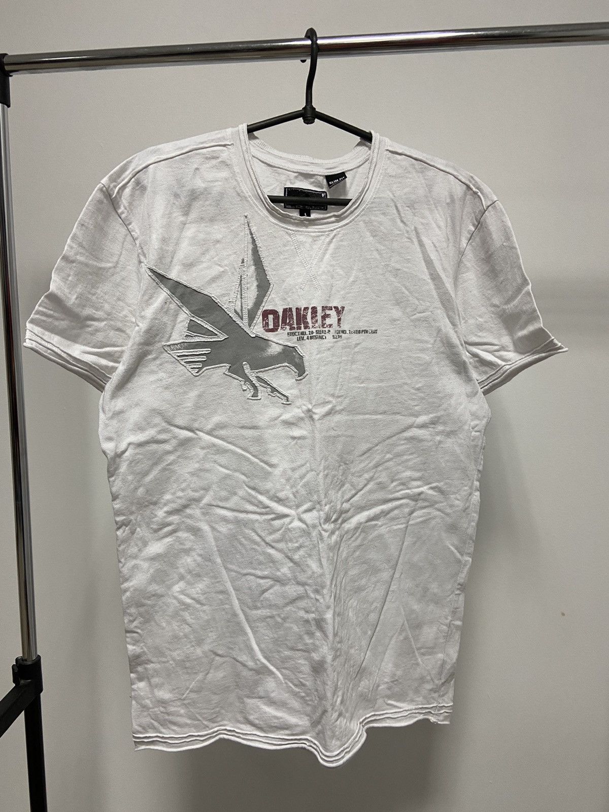 Oakley × Vintage Oakley T Shirt Vintage Big Logo Gorpcore Street Style Y2K Size US L / EU 52-54 / 3 - 1 Thumbnail