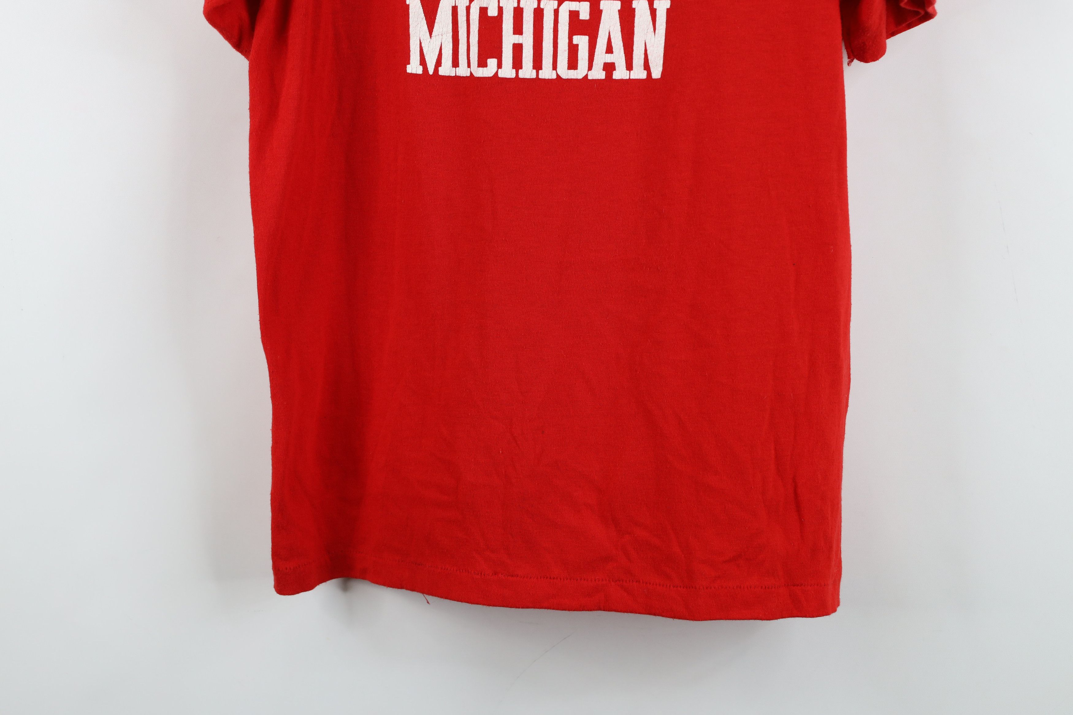 Vintage Vintage 70s In Hell Is Atlanta Michigan T-Shirt Red USA Size US L / EU 52-54 / 3 - 3 Thumbnail