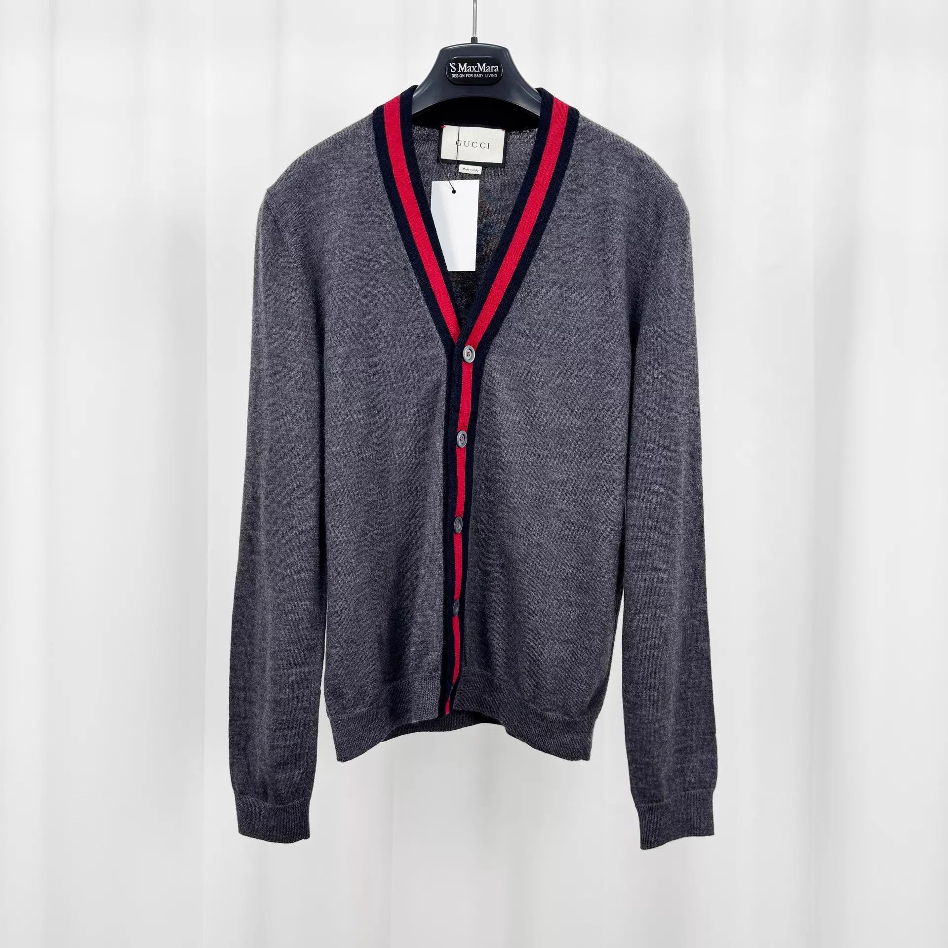 Gucci Gucci Stripe Webbing Wool Knit Cardigan S 99 New Size S / US 4 / IT 40 - 1 Thumbnail