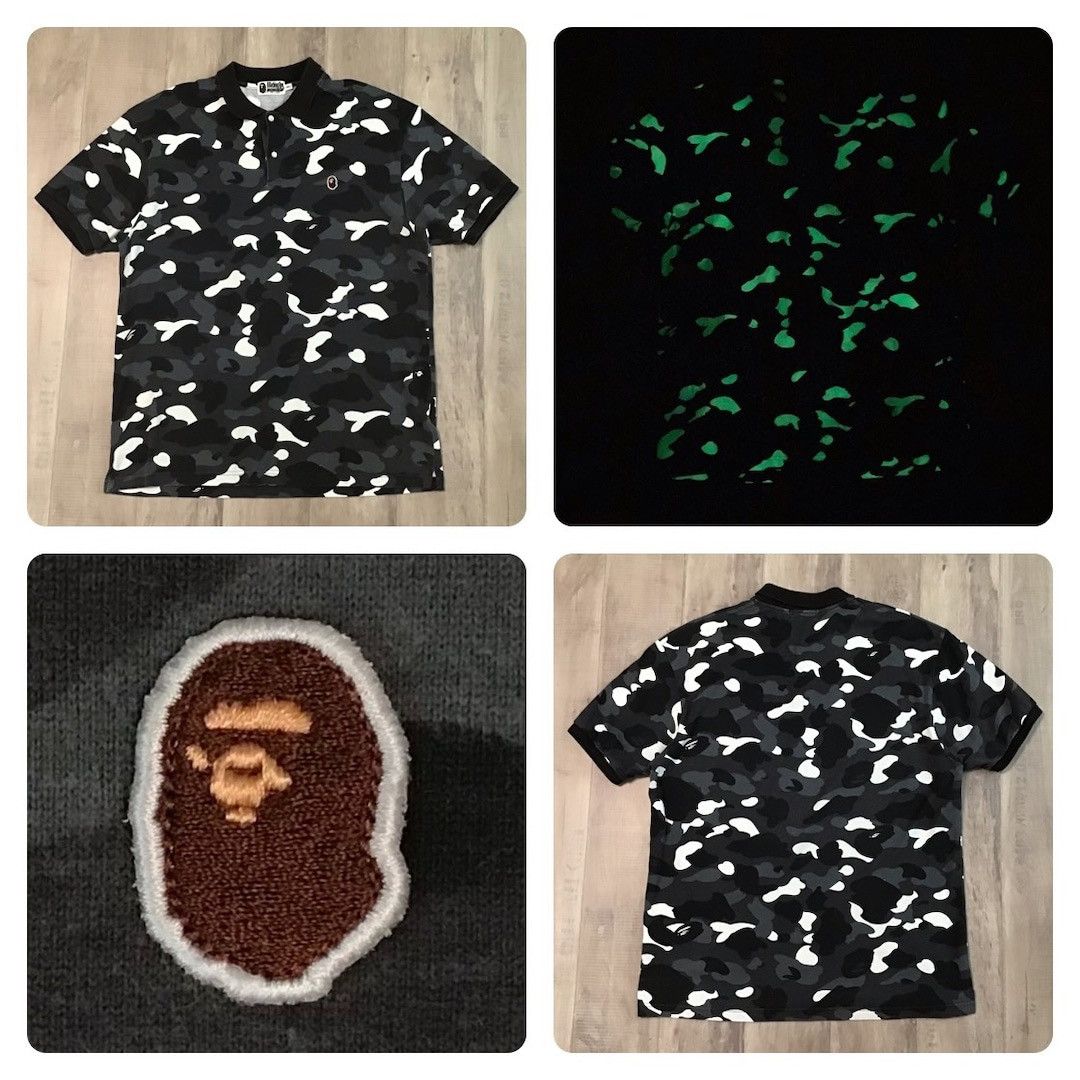 Bape 💫Glow in the dark💫 BAPE City Camo Polo Shirt a bathing ape Size US XXL / EU 58 / 5 - 1 Thumbnail