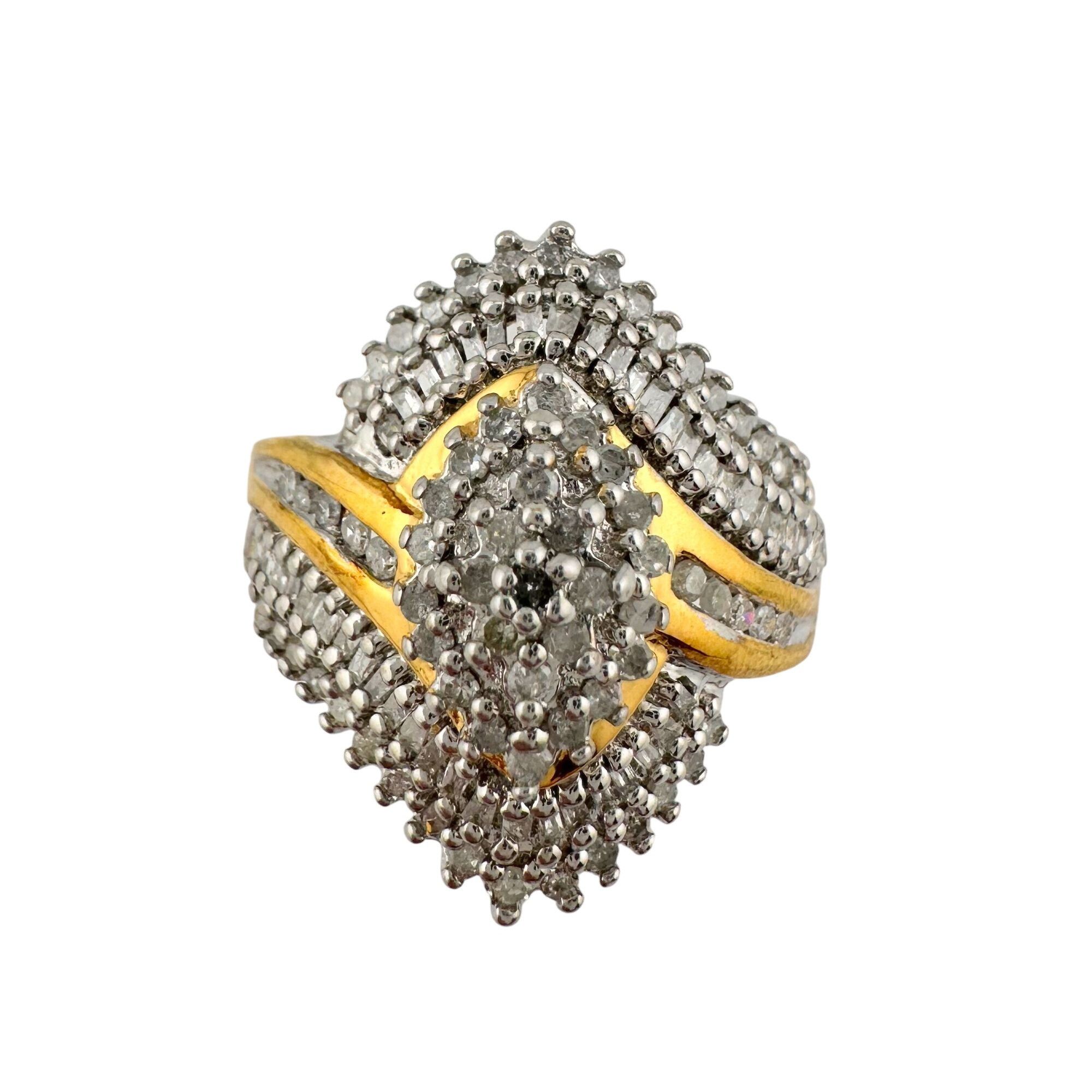Other 1/2 Carat Marquise Lab Created Diamond Ring with Gold Overla Size ONE SIZE - 9 Thumbnail