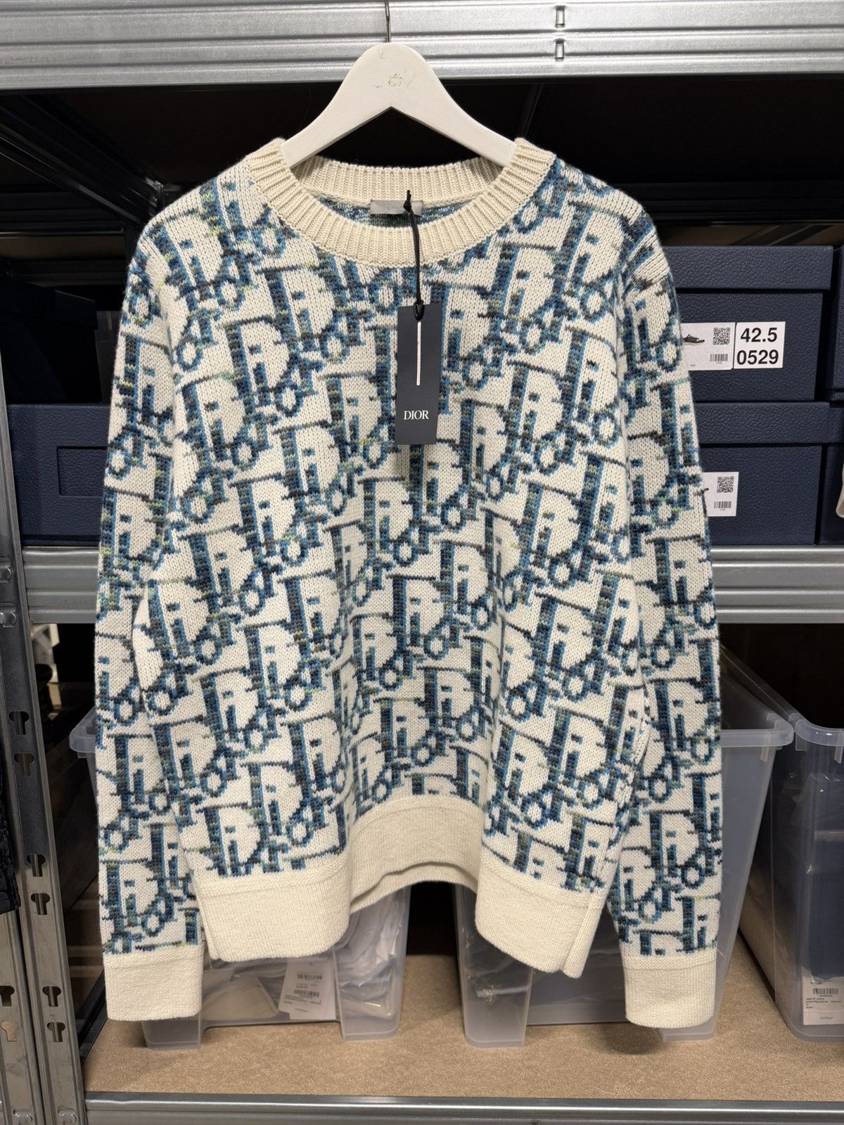 Dior Dior Oblique Jacquard Knitted Sweater RETAIL 1900$ Size US L / EU 52-54 / 3 - 1 Thumbnail
