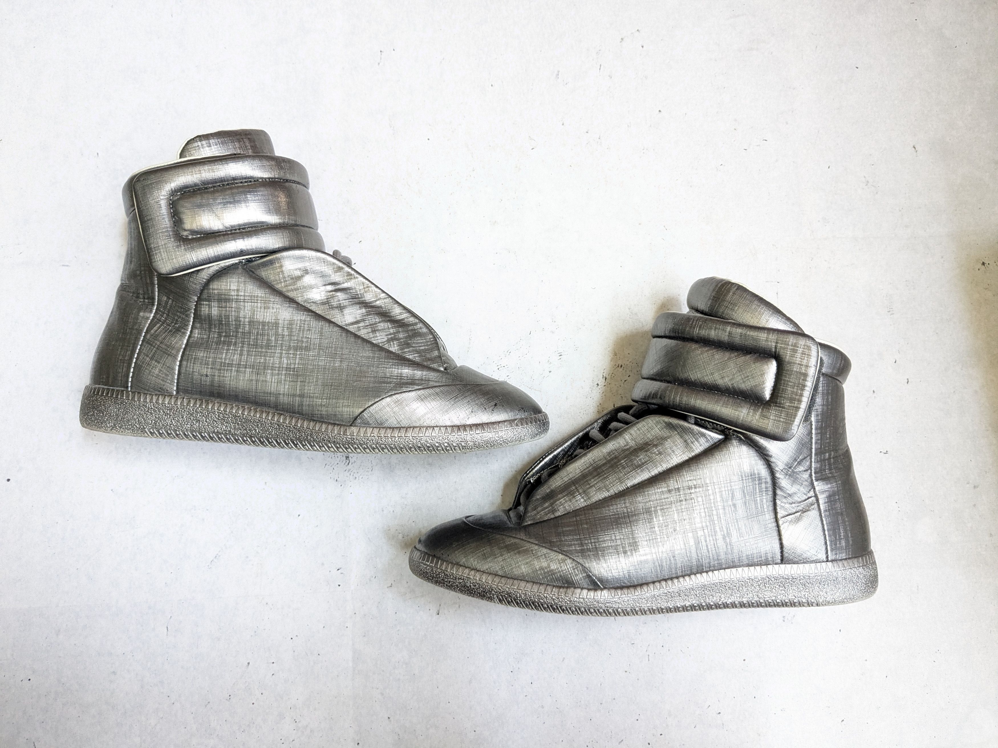 Maison Margiela Maison Margiela Future Silver 8 41 High Tops Leather Size US 8 / EU 41 - 3 Thumbnail