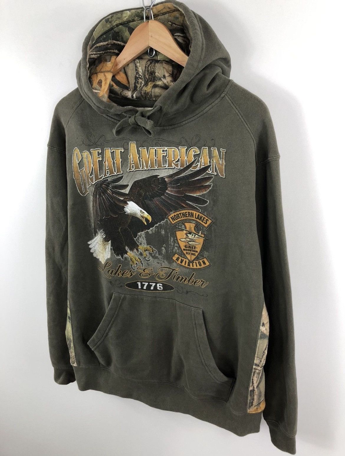 Vintage Vintage American Hoodie Camo Galt Outdoor 1776 Size M Size US M / EU 48-50 / 2 - 3 Thumbnail