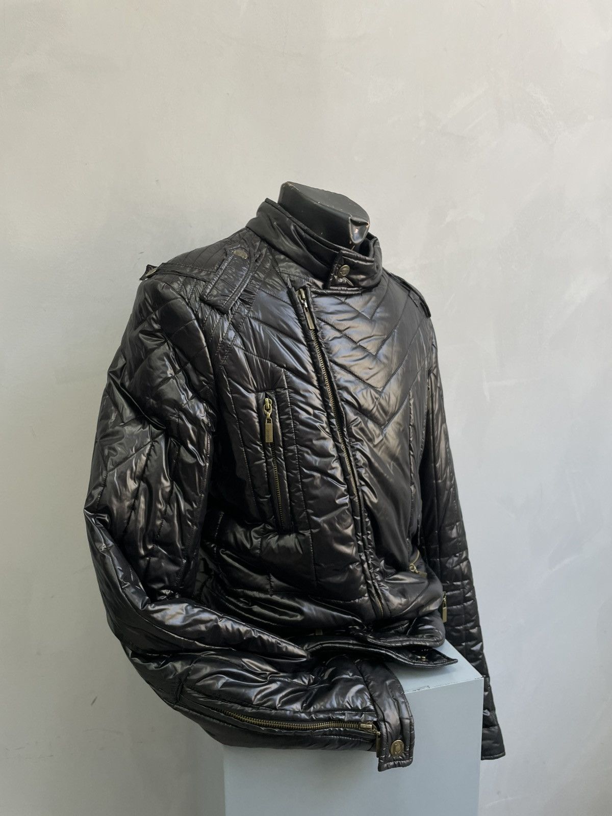 Just Cavalli Rare Roberto Cavalli biker nylon jacket hype avant garde Size US XL / EU 56 / 4 - 5 Thumbnail