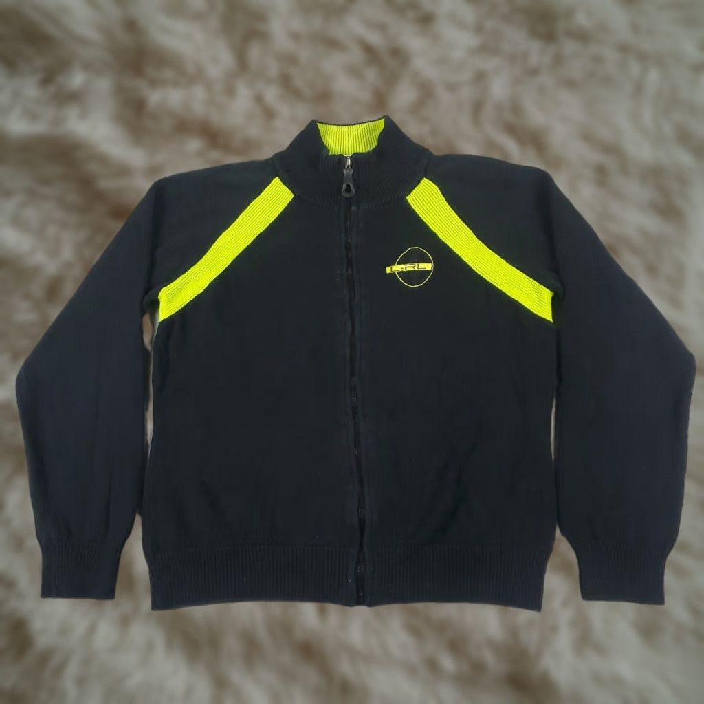 Ralph Lauren Lauren Ralph Lauren Sweater Full Zip Womens Large Black Solid Knit Mock Neck Long Sleeve Size L / US 10 / IT 46 - 1 Thumbnail