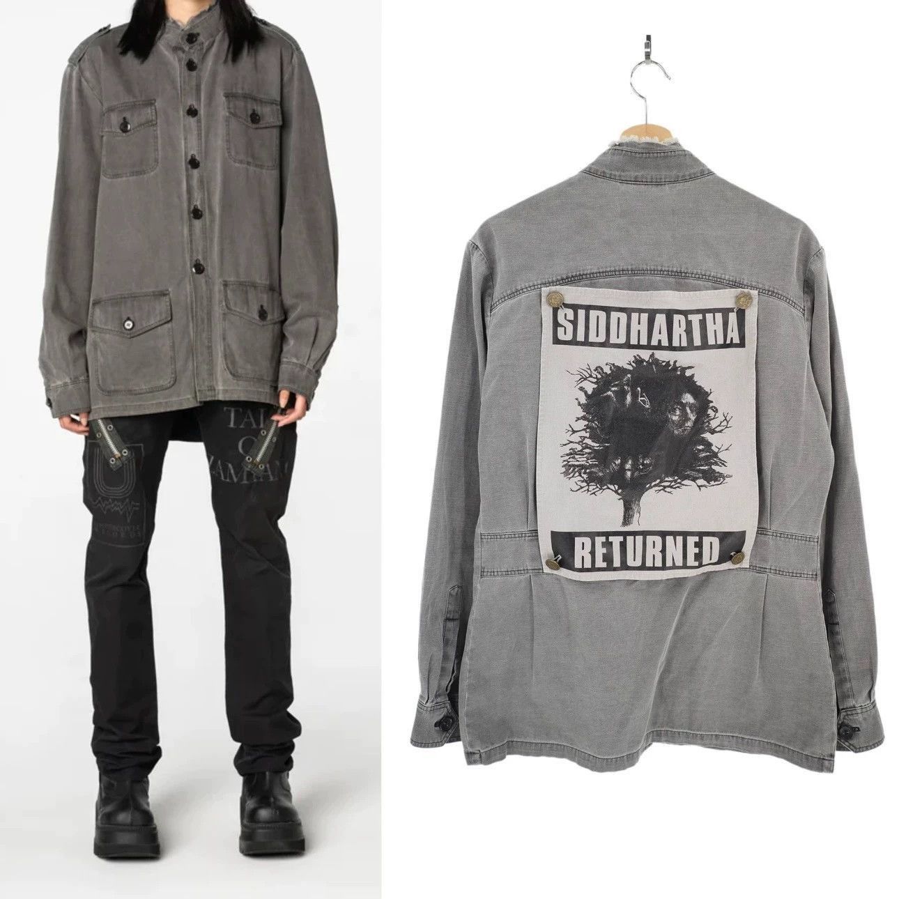 Raf Simons Raf Simons Face jacket behind the gray religious period-250 Size US M / EU 48-50 / 2 - 1 Thumbnail