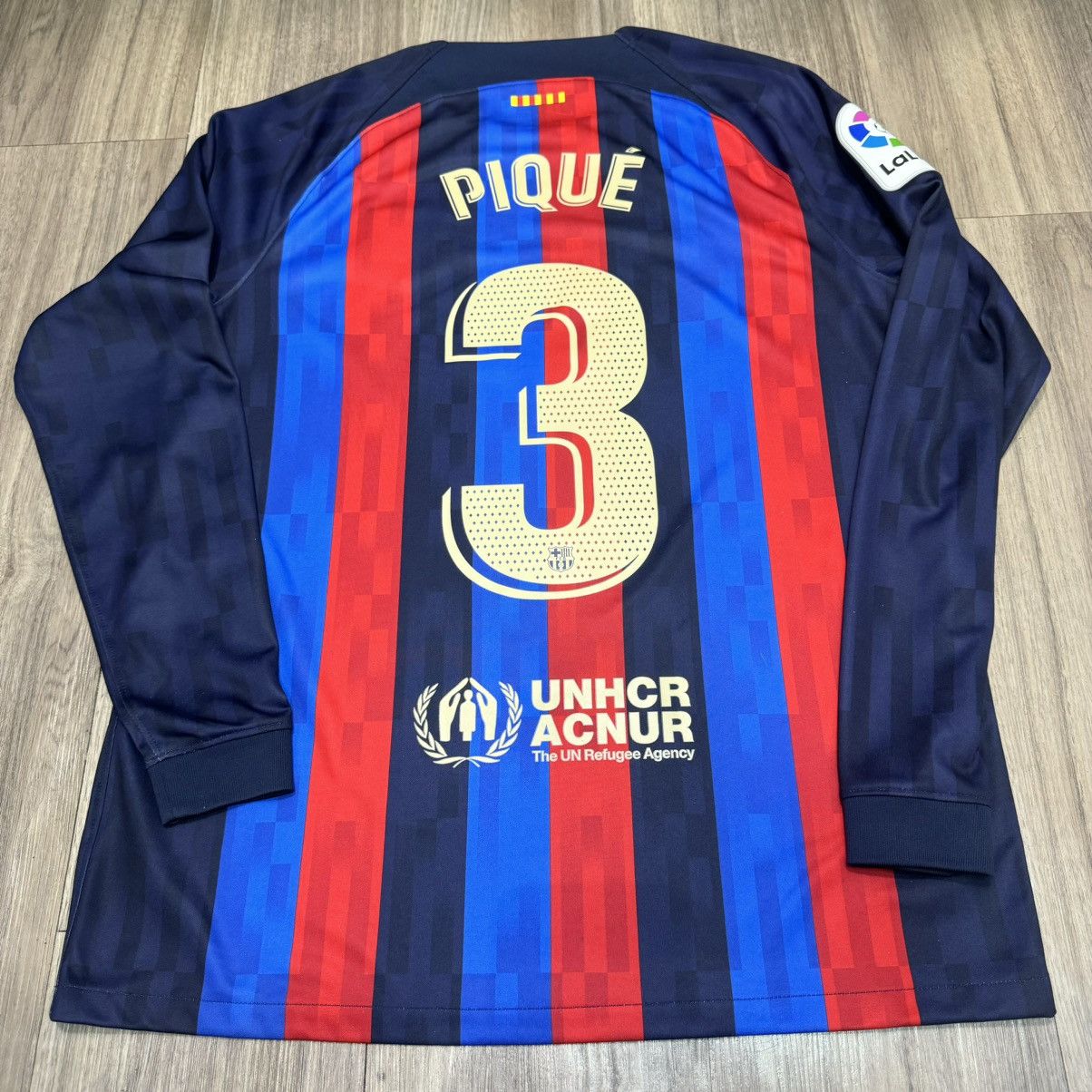 Nike Barcelona 22/23 longsleeves home shirt #3 Pique Size US L / EU 52-54 / 3 - 2 Thumbnail