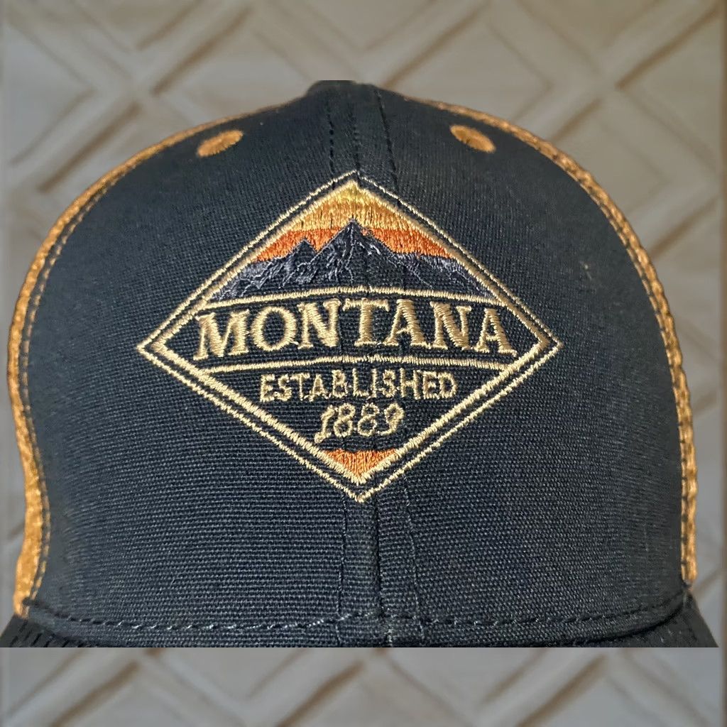 Vintage VINTAGE Montana Mountains Established 1889 Hat Cap Adjustable Snapback 406 Hat Size ONE SIZE - 1 Thumbnail