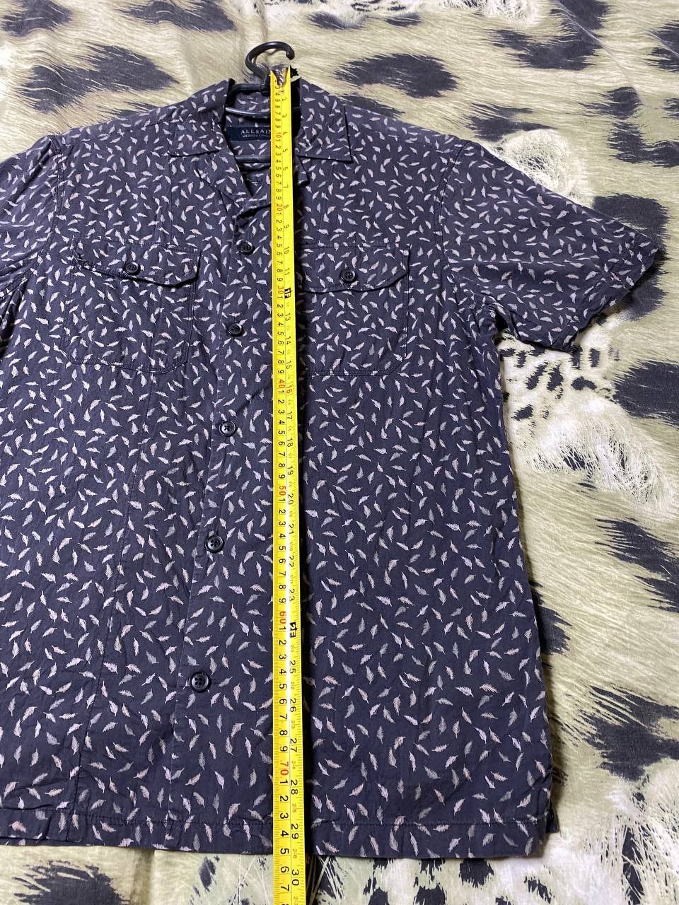 Allsaints × Vintage AllSaints Short Sleeve Abstract Print Button Up Down Shirt Size US M / EU 48-50 / 2 - 8 Thumbnail
