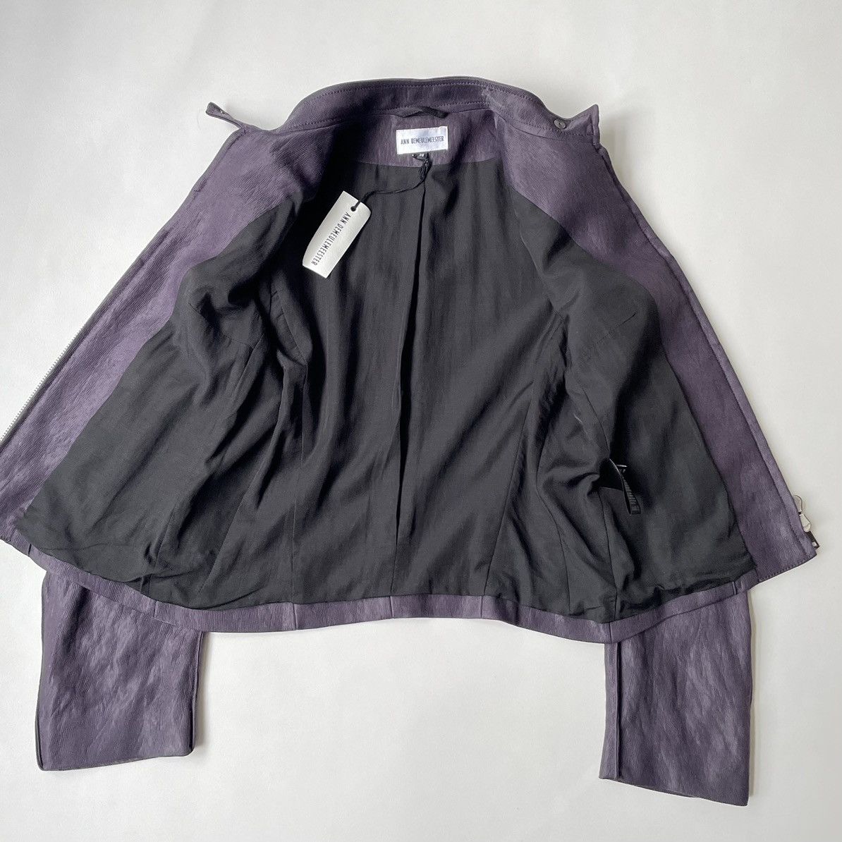 Ann Demeulemeester Purple Moto Racing Jacket Size S / US 4 / IT 40 - 10 Thumbnail