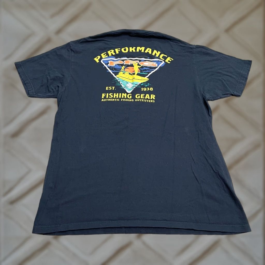 Vintage Columbia PFG T-Shirt Mens Large Blue Crew Neck Short Sleeve Casual Tee Shirt Size US L / EU 52-54 / 3 - 1 Thumbnail