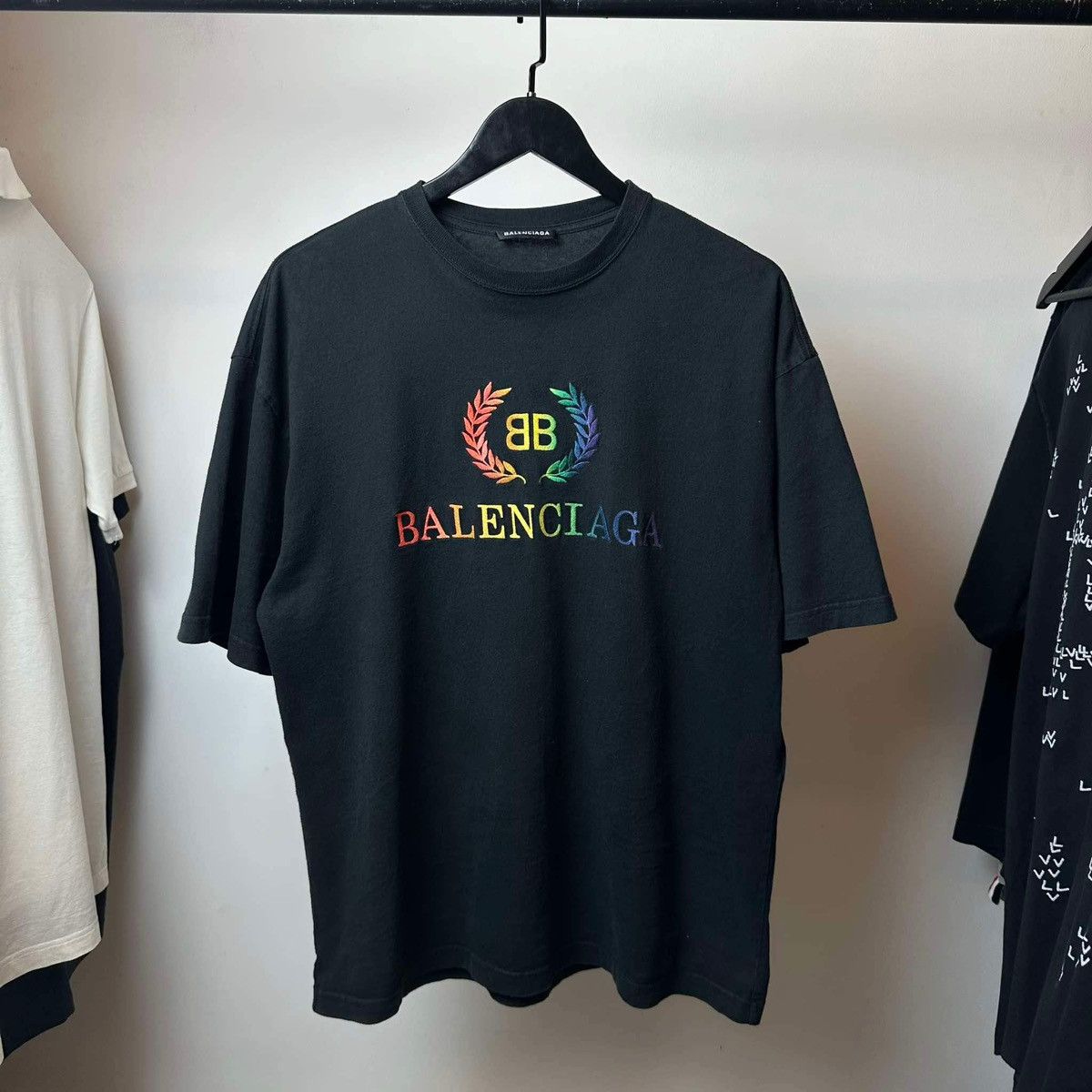 Balenciaga BALENCIAGA MULTI COLLOR BIG LOGO T SHIRT Size US XS / EU 42 / 0 - 1 Thumbnail