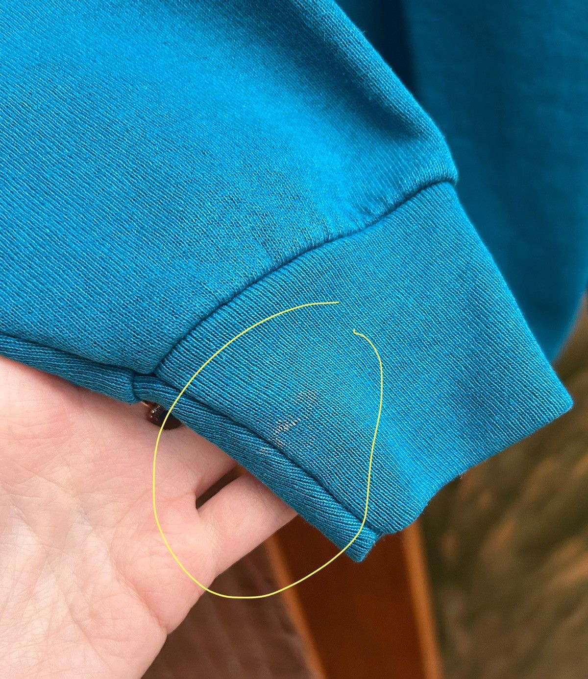Fruit Of The Loom 90s Fruit Of The Loom Blank Turquoise Crewneck Sweatshirt Size US M / EU 48-50 / 2 - 6 Thumbnail