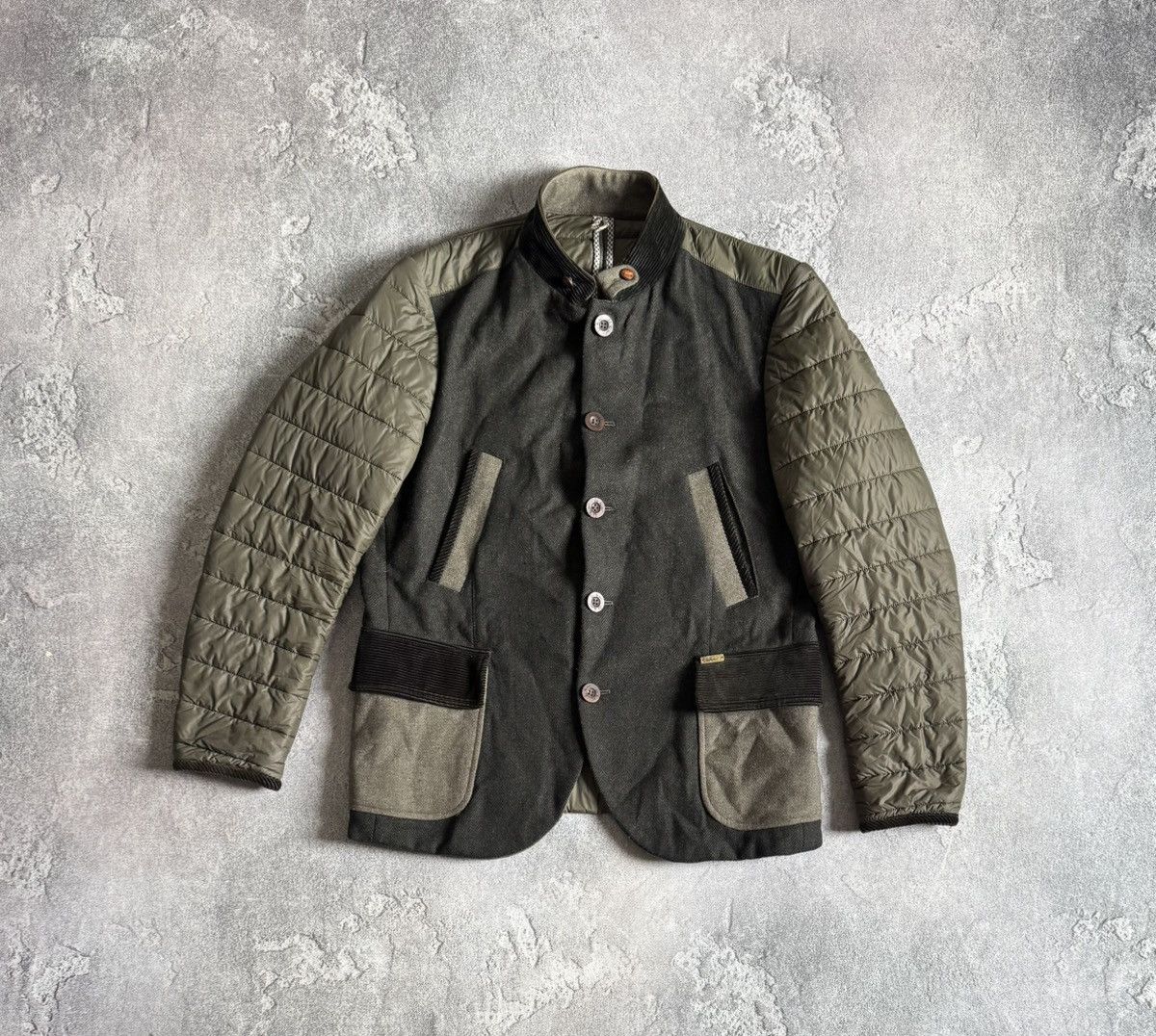 Designer Luis Trenker 52 Stuart Wattiert blazer jacket hybrid quilted Size US L / EU 52-54 / 3 - 6 Thumbnail