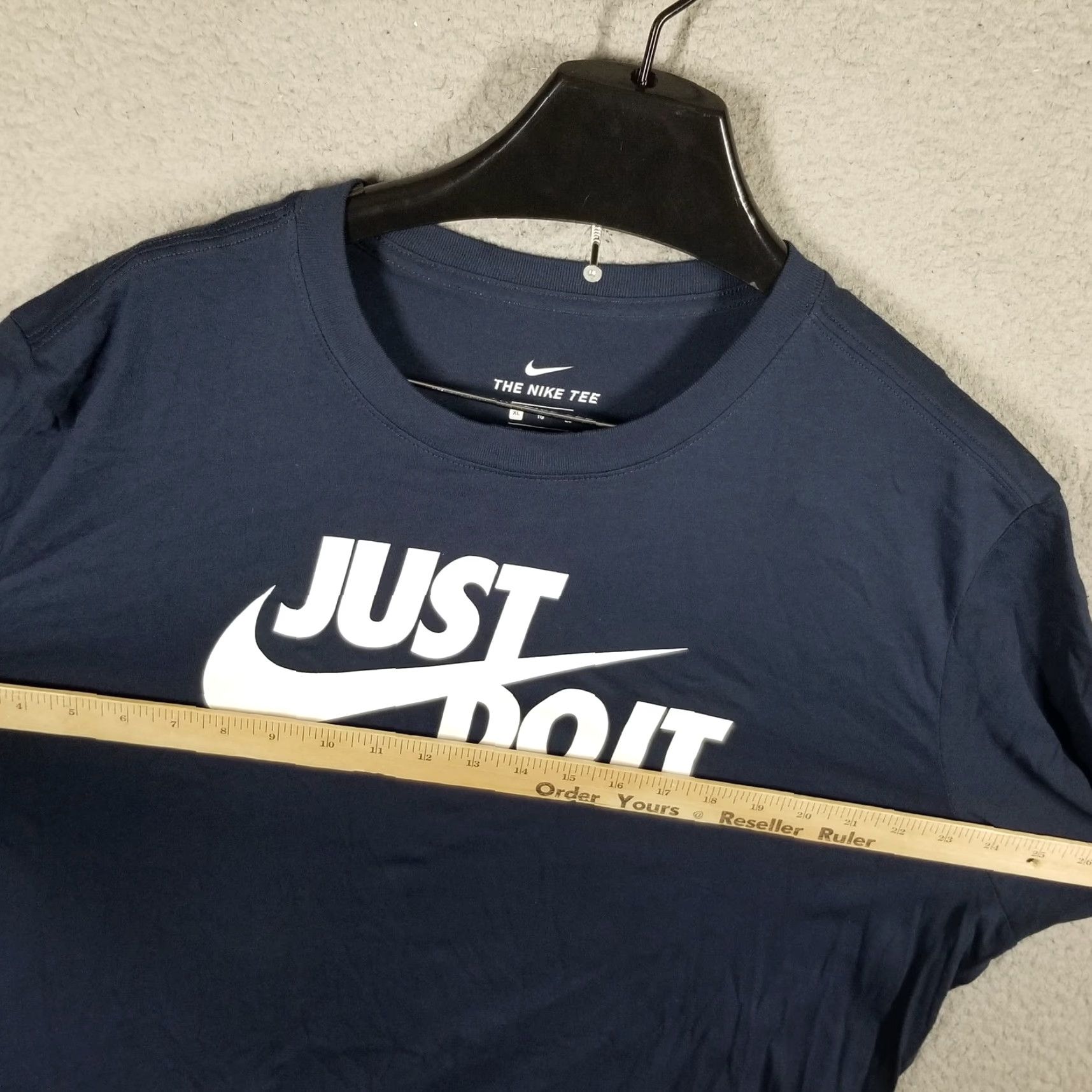 Nike Nike T-Shirt Mens XL Blue Just Do It Swoosh Logo Graphic Tee Sports Casual Size US XL / EU 56 / 4 - 6 Thumbnail