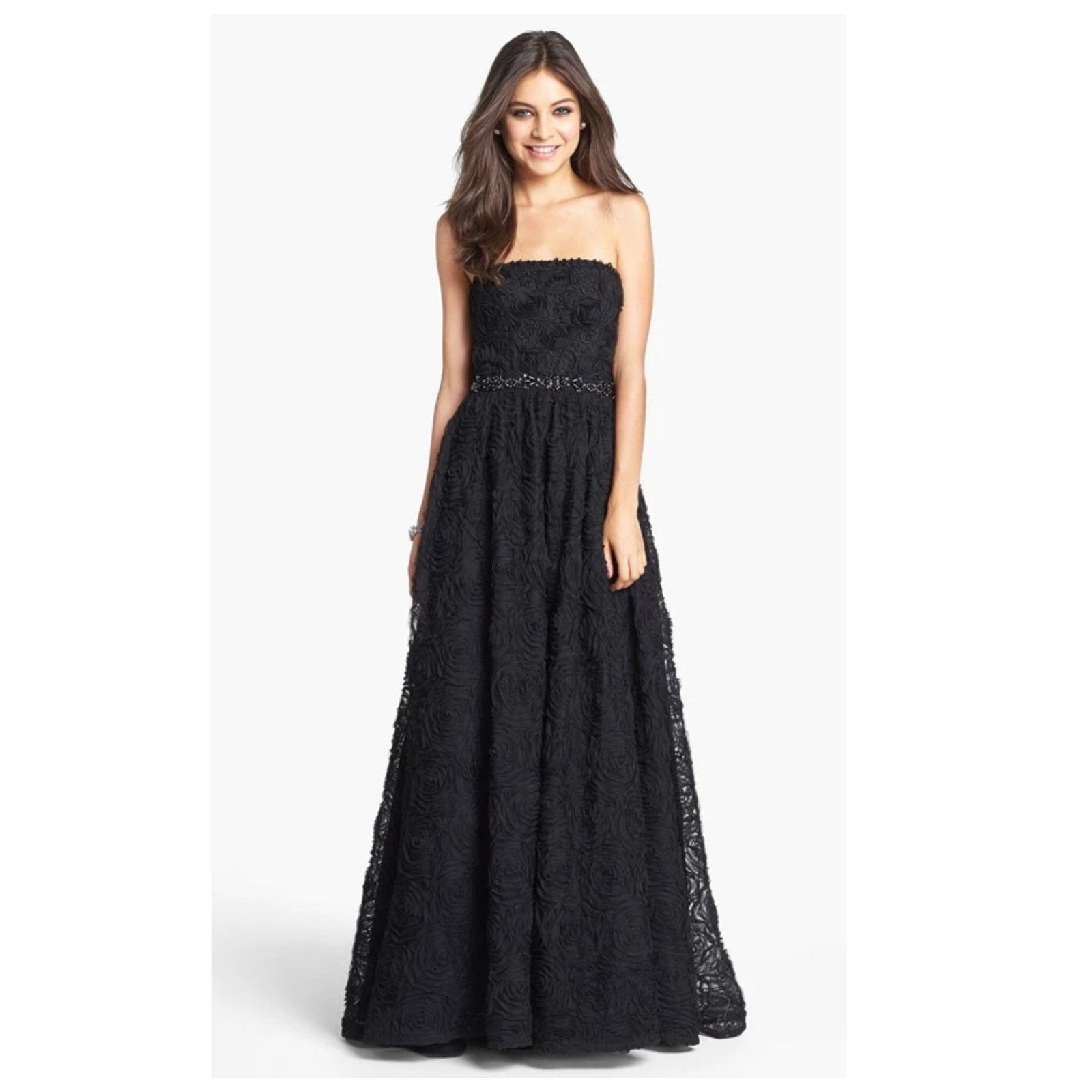 Adrianna Papell Adrianna Papell Strapless Soutache Gown Size US/4 Size S / US 4 / IT 40 - 1 Thumbnail