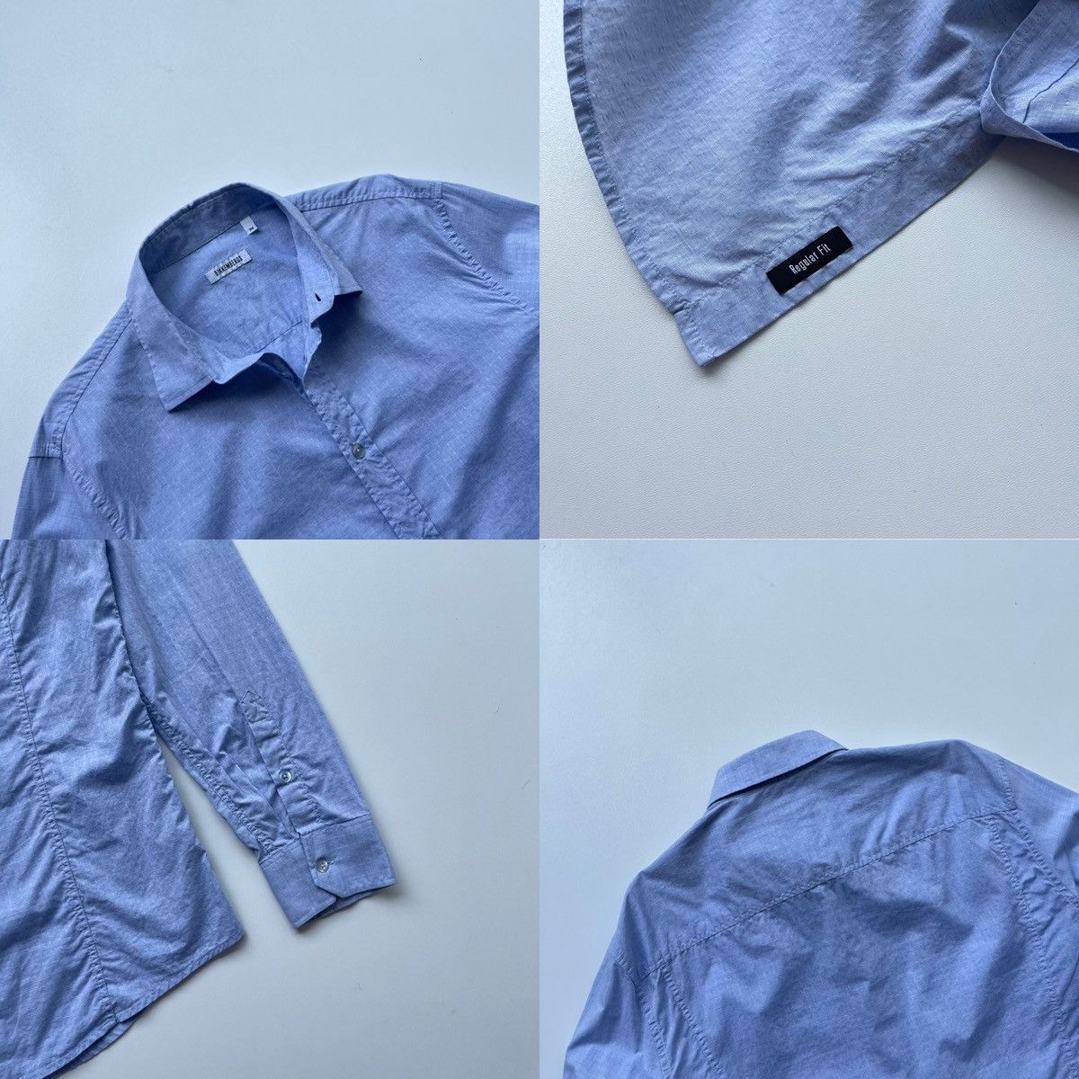 Dirk Bikkembergs Dirk Bikkembergs Cotton Regular Fit Button Ups Shirt Blue Size US M / EU 48-50 / 2 - 6 Thumbnail