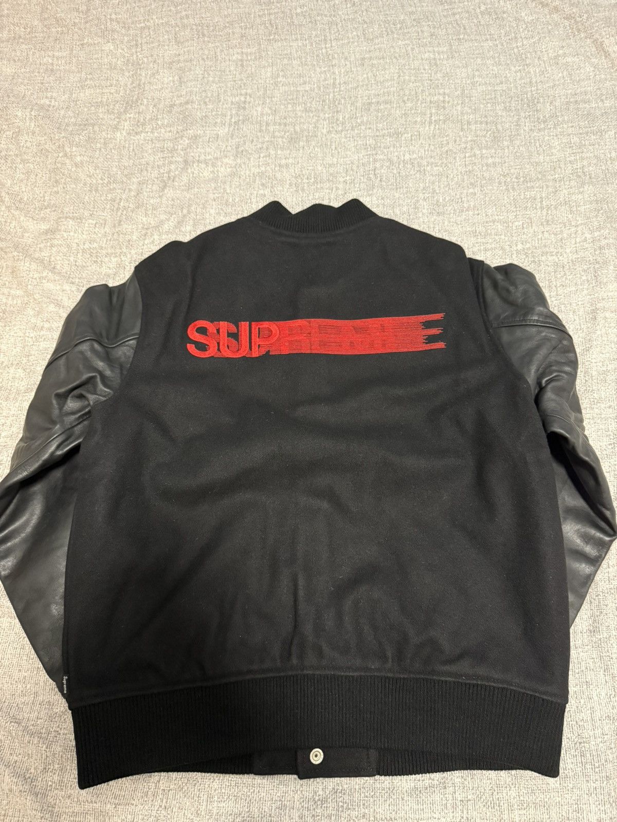 ジャケット・アウター supreme motion logo varsity jacket Supreme Motion Logo Varsity Jacket Black Men's - FW18 - US